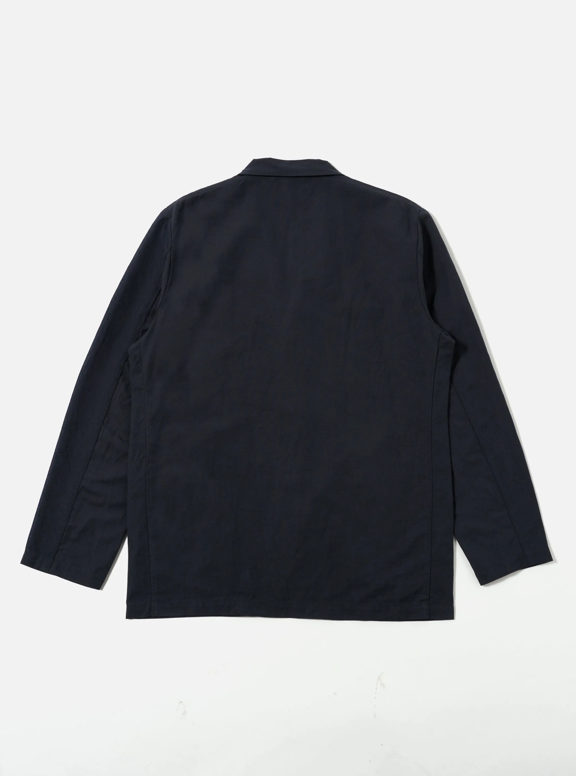 Navy Linen Slub Weave Three Button Jacket sold by Universal Works product image thumbnail 3