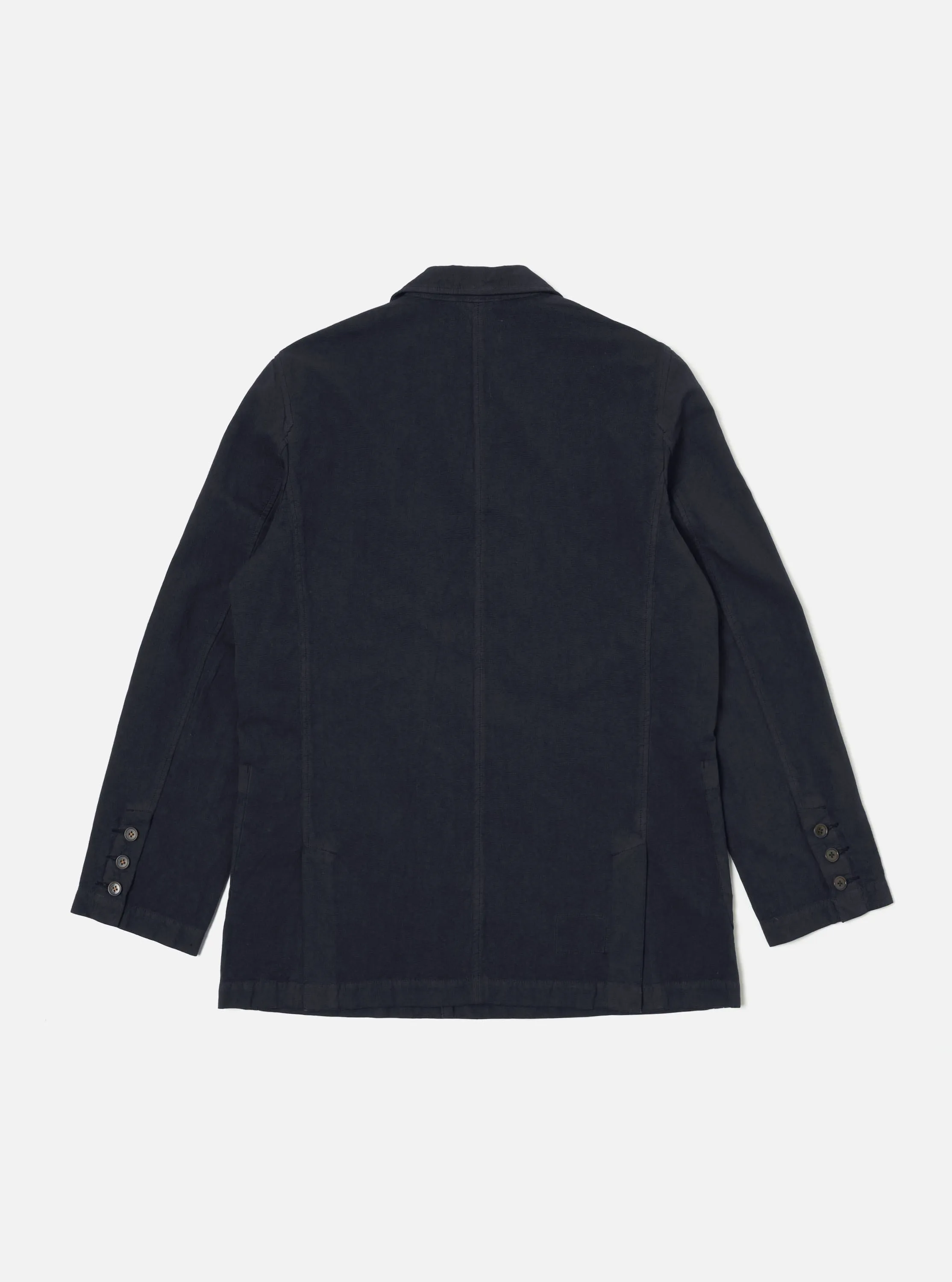 Navy Linen Slub Weave Manor Jacket sold by Universal Works product image thumbnail 3