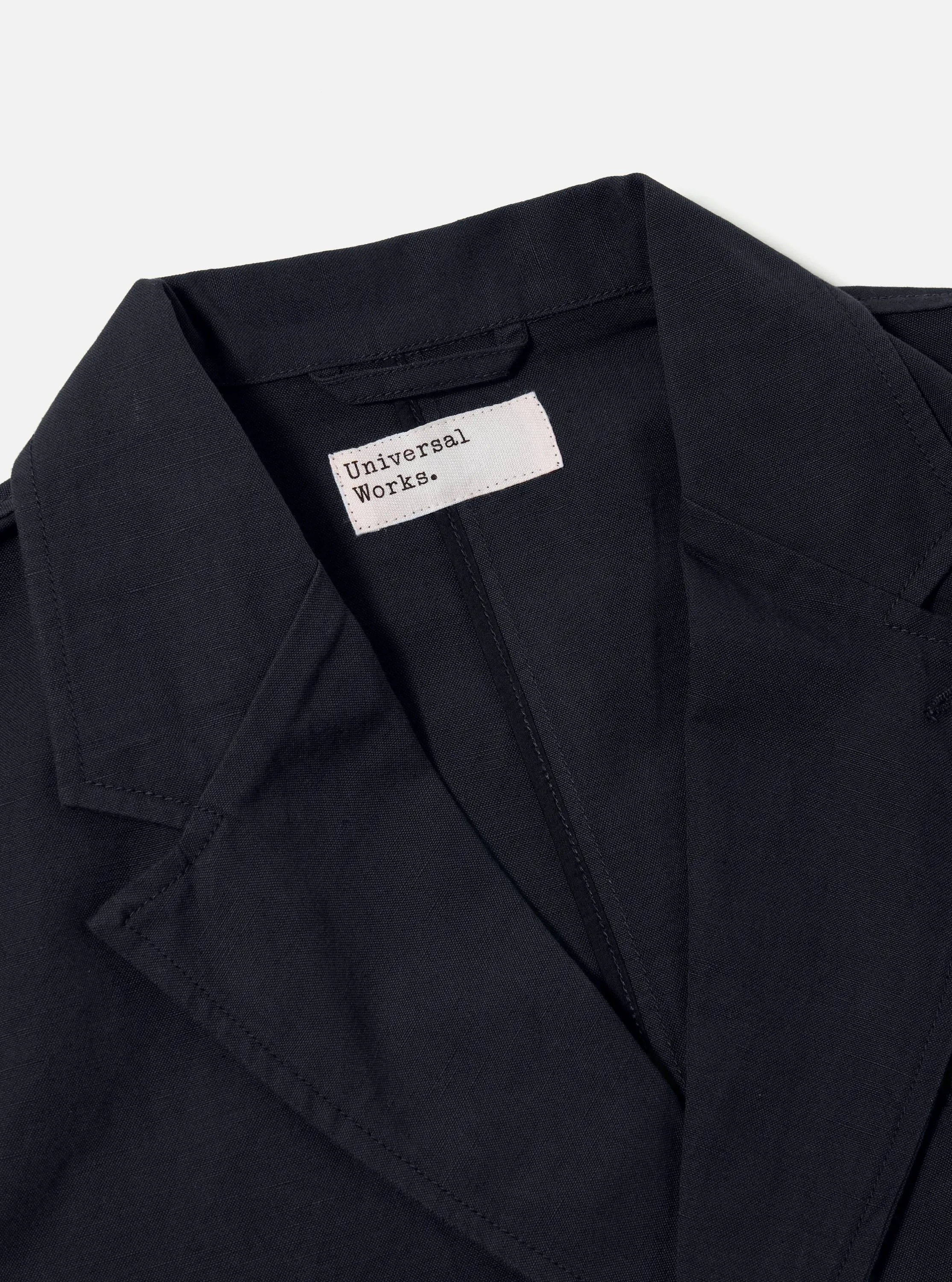 Navy Linen Slub Weave Manor Jacket sold by Universal Works product image thumbnail 4