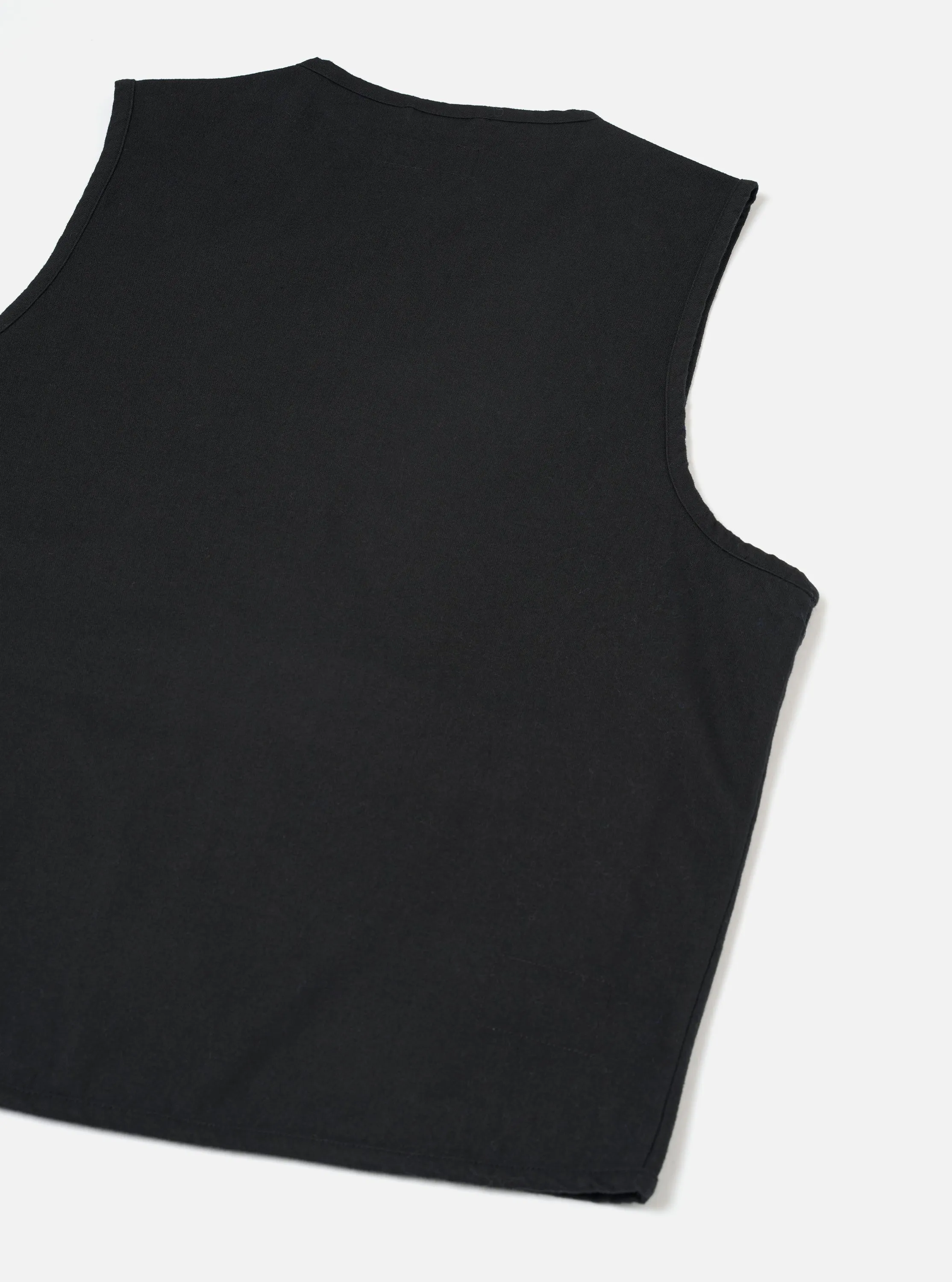 Black Brushed Moleskin 4 Pocket Gilet sold by Universal Works product image thumbnail 3