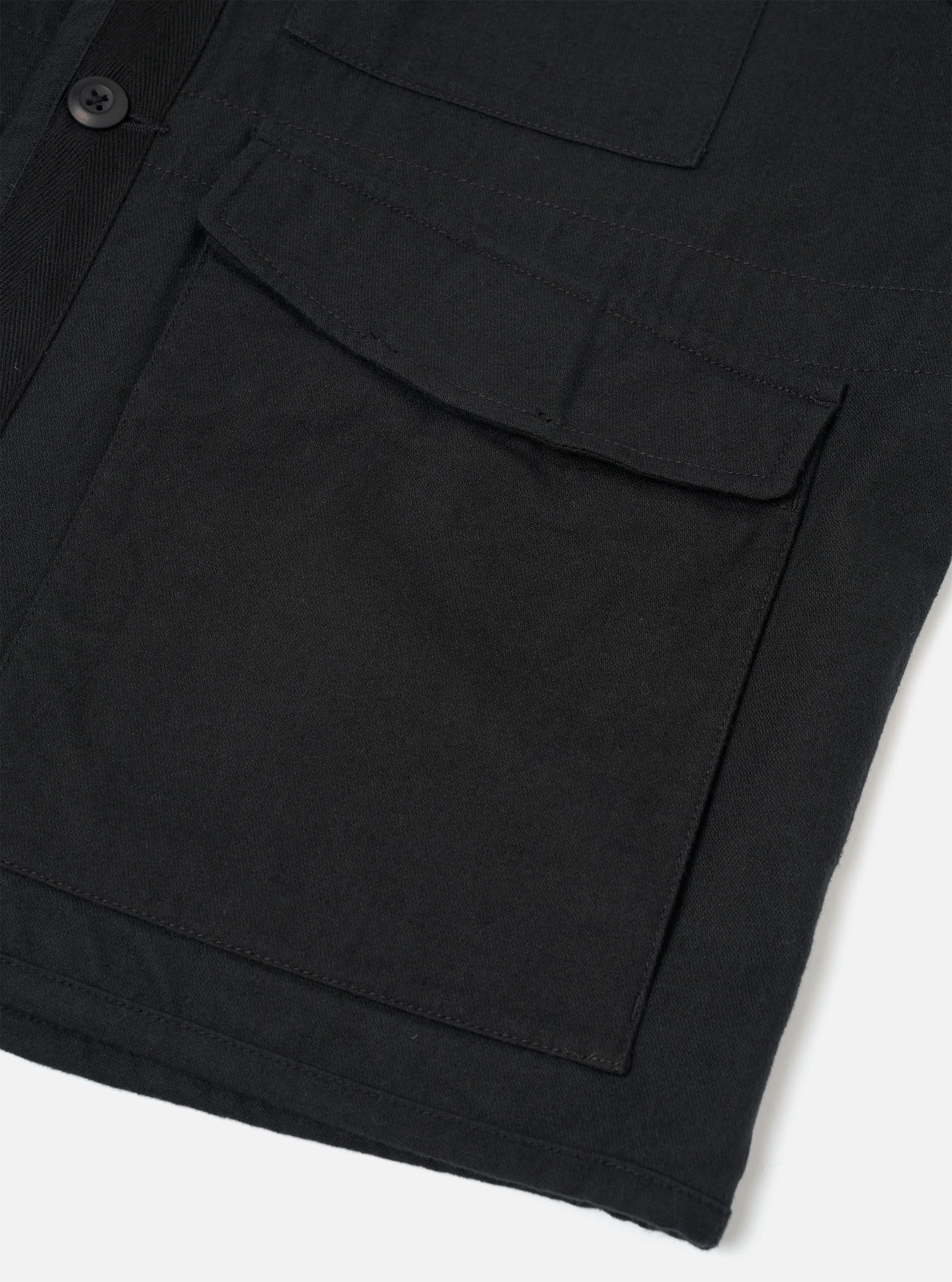 Black Brushed Moleskin 4 Pocket Gilet sold by Universal Works product image thumbnail 4