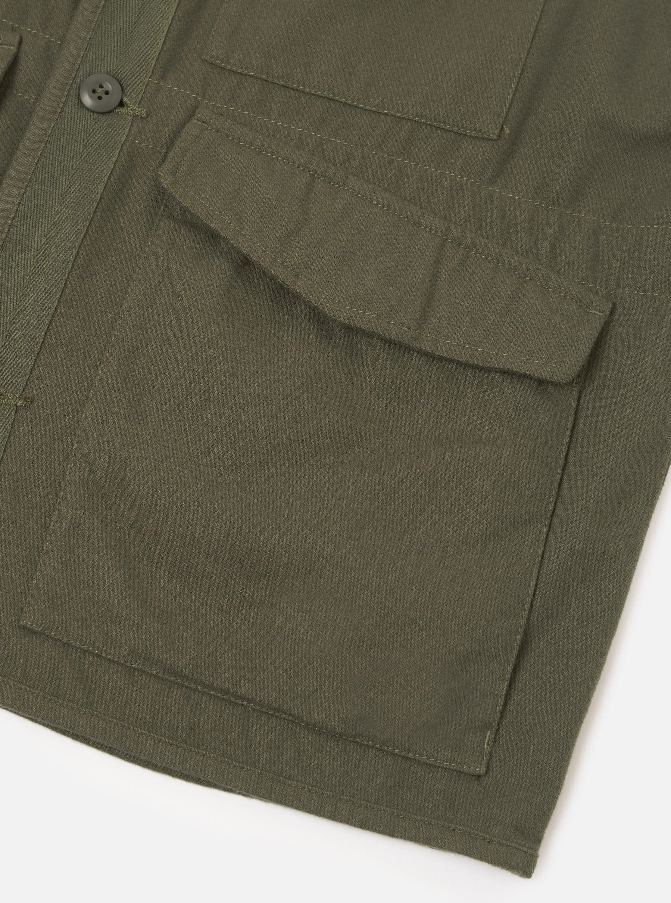 Olive Brushed Moleskin 4 Pocket Gilet sold by Universal Works product image thumbnail 4