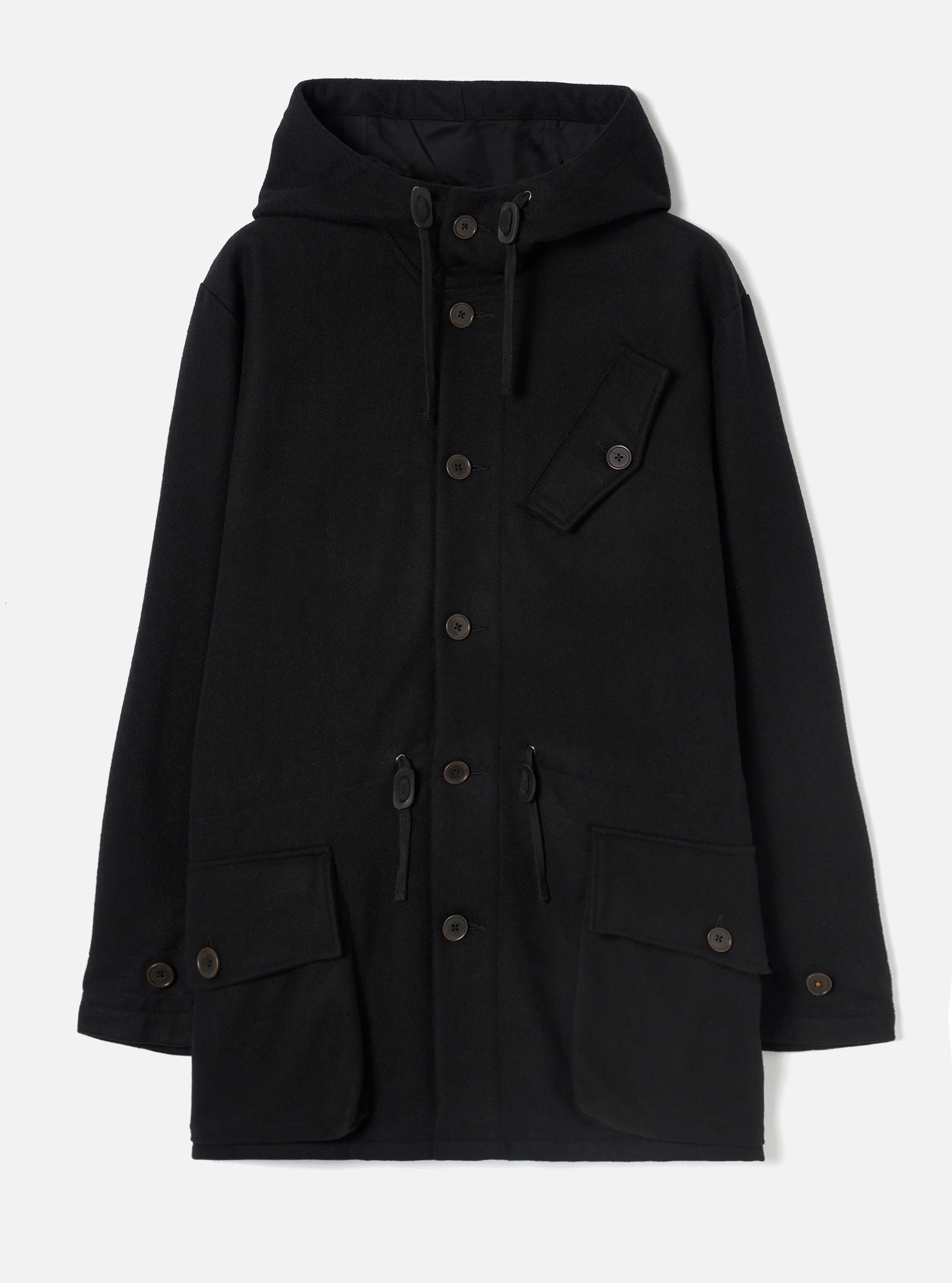 Black Mowbray Boston Parka sold by Universal Works