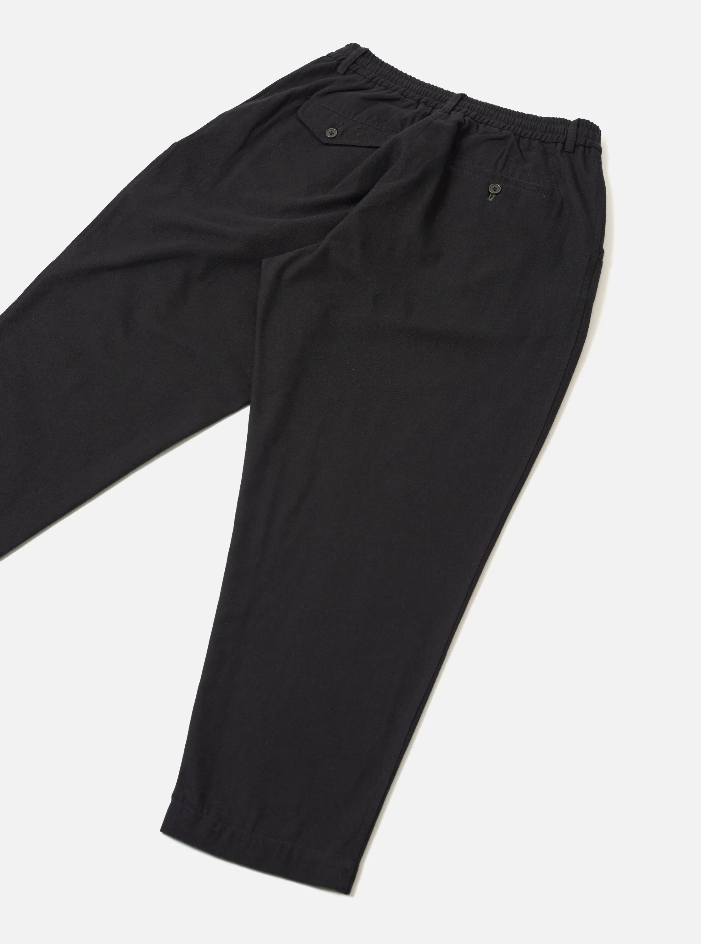 Black Brushed Moleskin Pleated Track Pant sold by Universal Works product image thumbnail 3