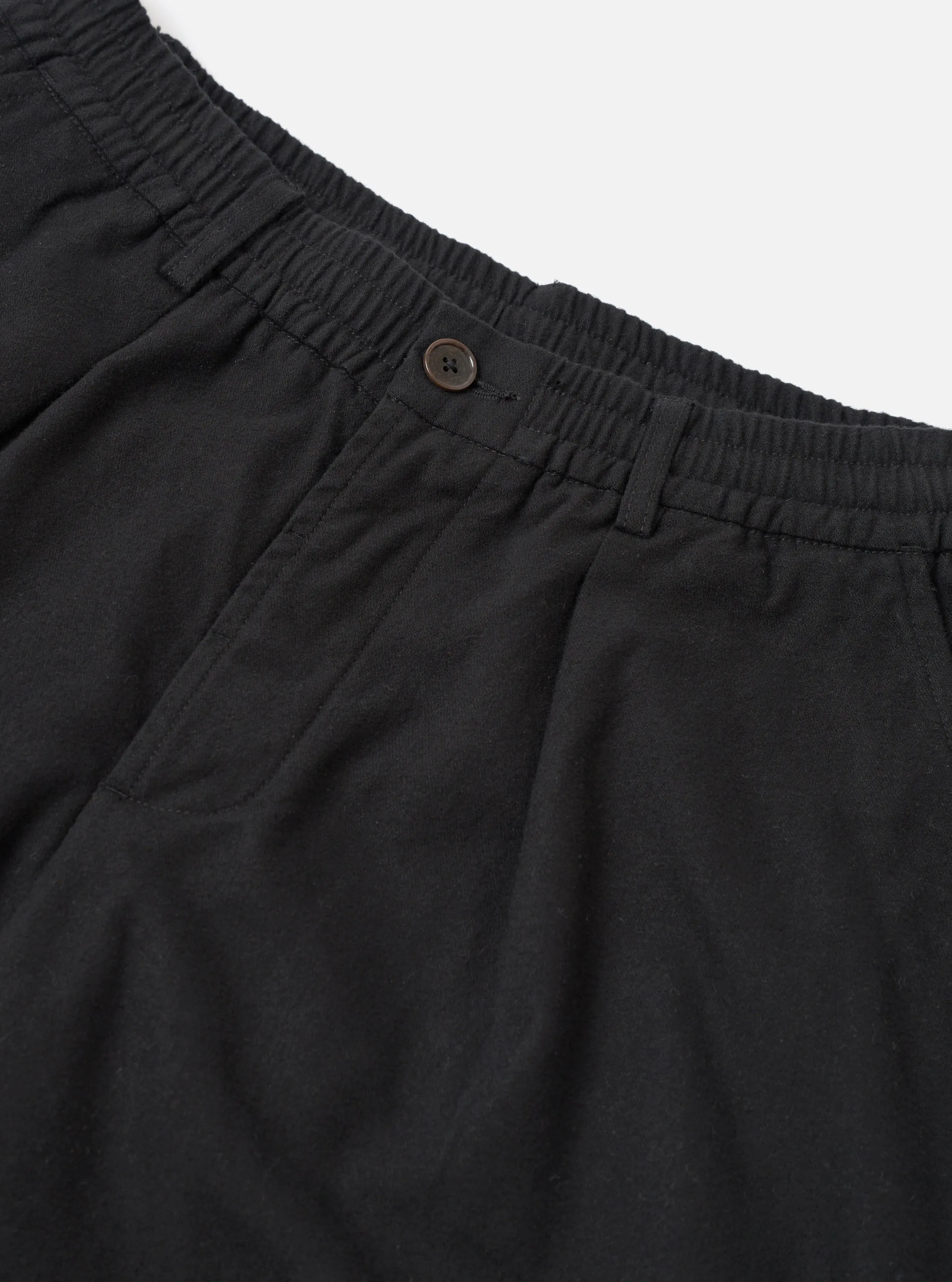 Black Brushed Moleskin Pleated Track Pant sold by Universal Works product image thumbnail 4