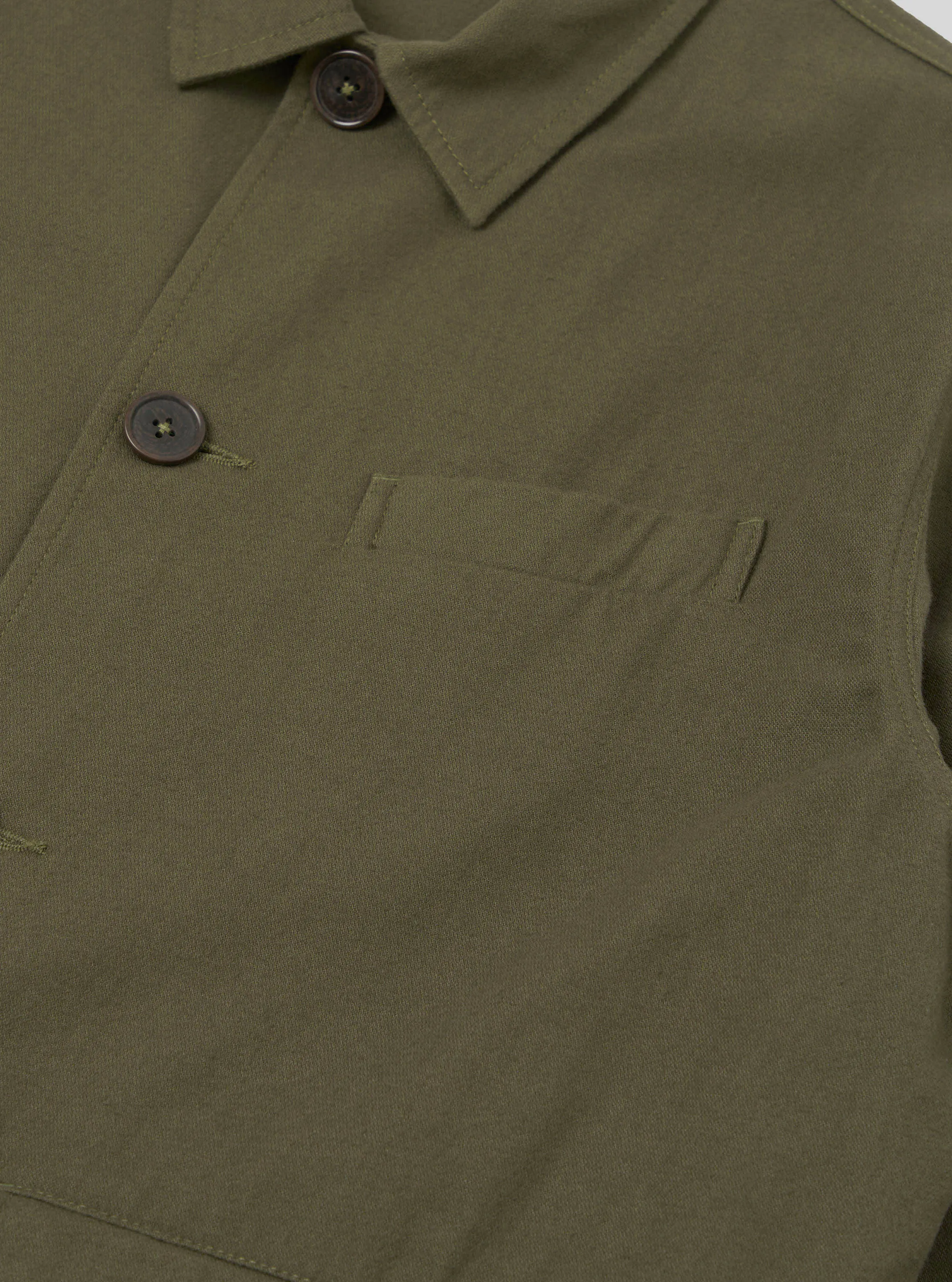 Olive Brushed Moleskin Franck Jacket sold by Universal Works product image thumbnail 4