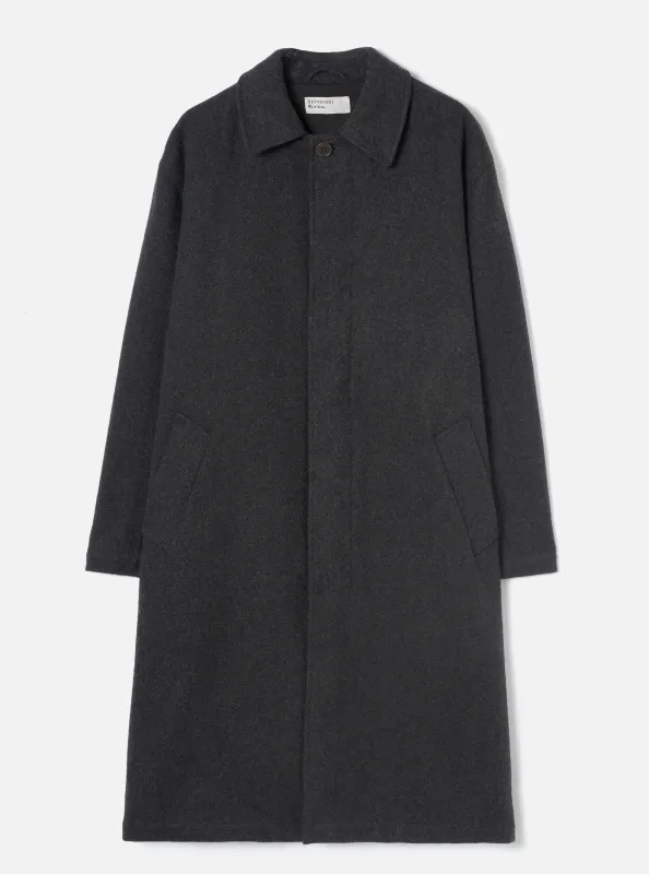 Grey Marl Mowbray Mac Coat made by Universal Works