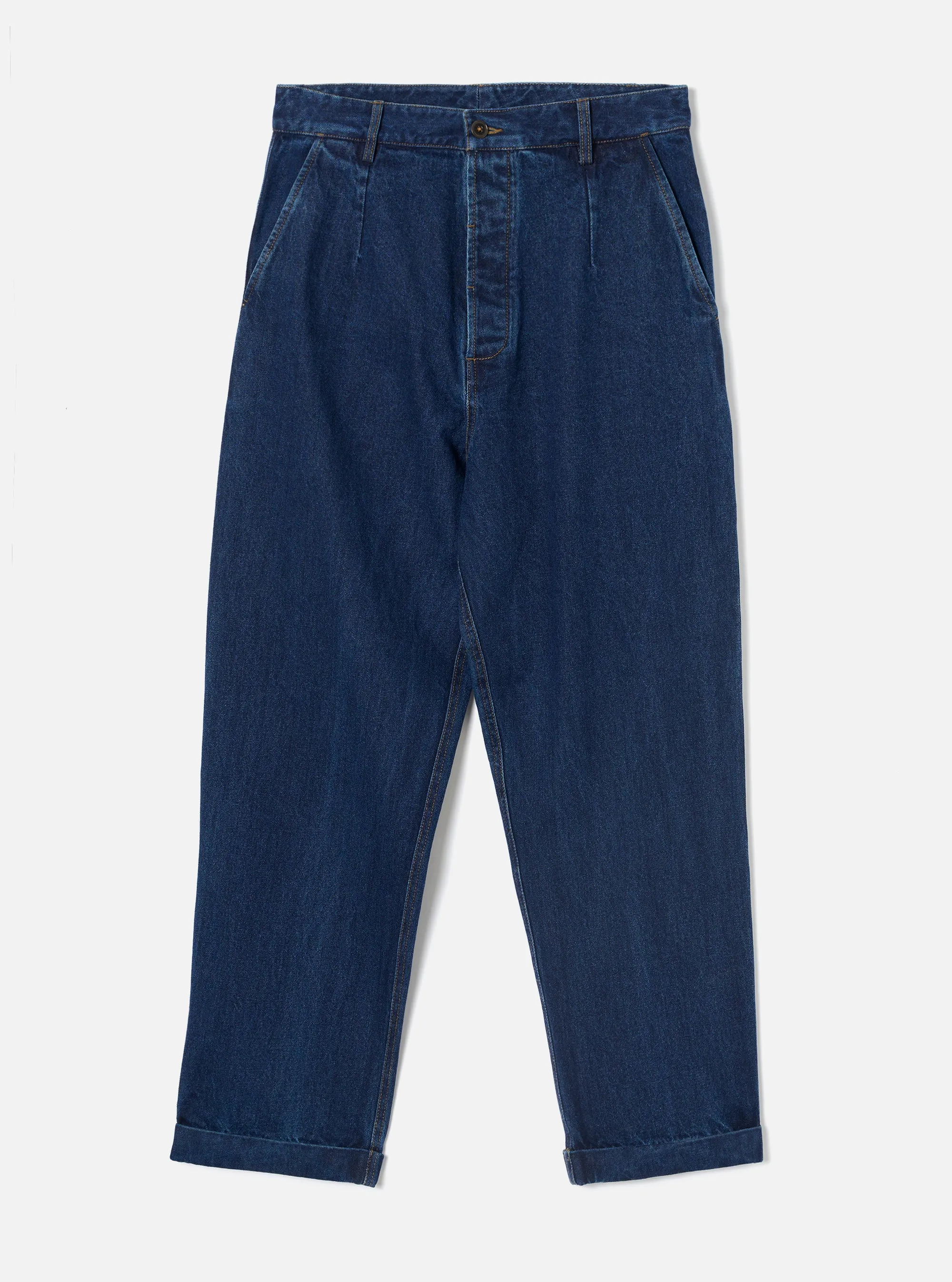 Indigo Work Denim Super Chino sold by Universal Works