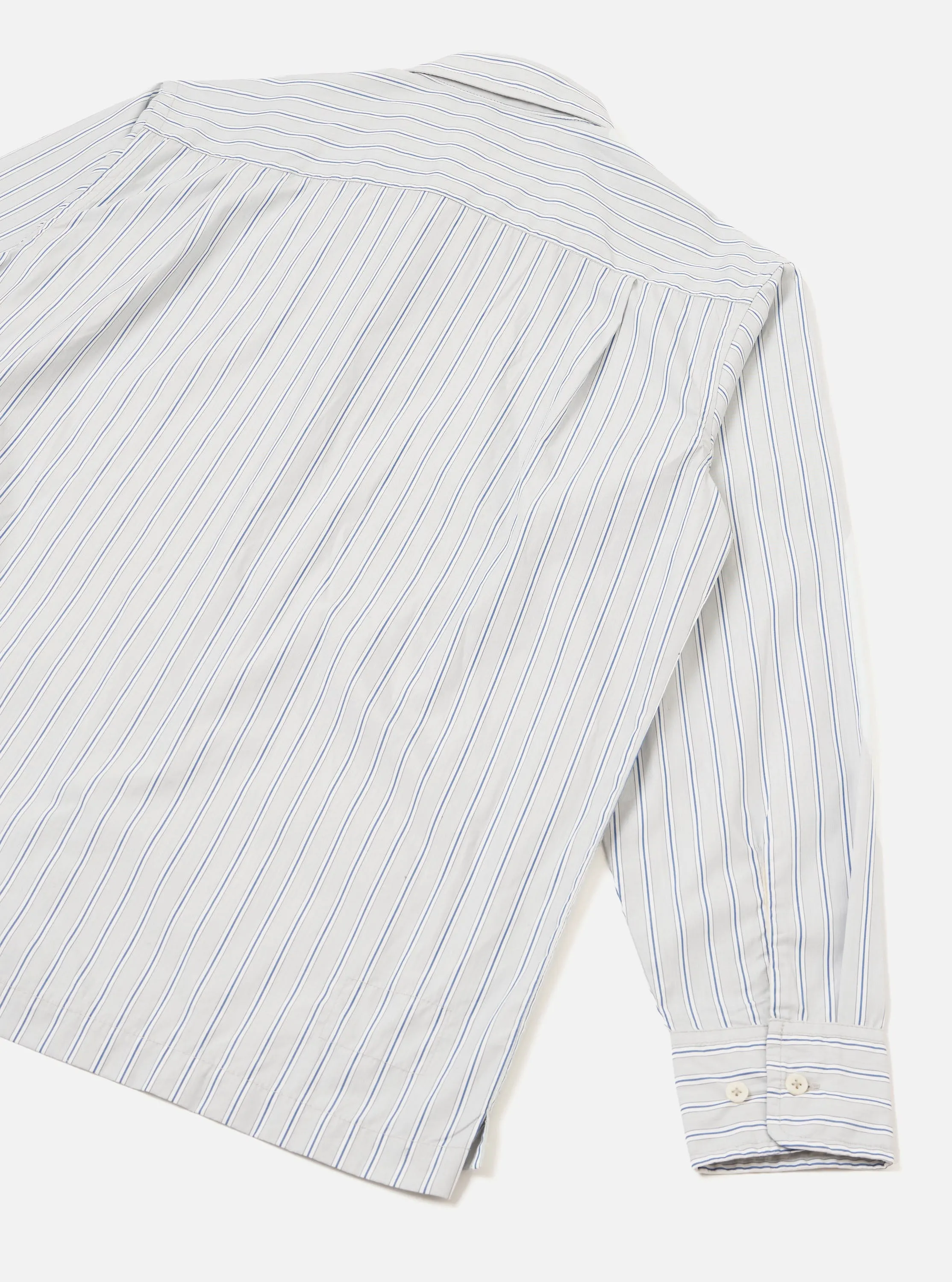 Grey Stripe Refab Compact Cotton Lucky Shirt sold by Universal Works product image thumbnail 3