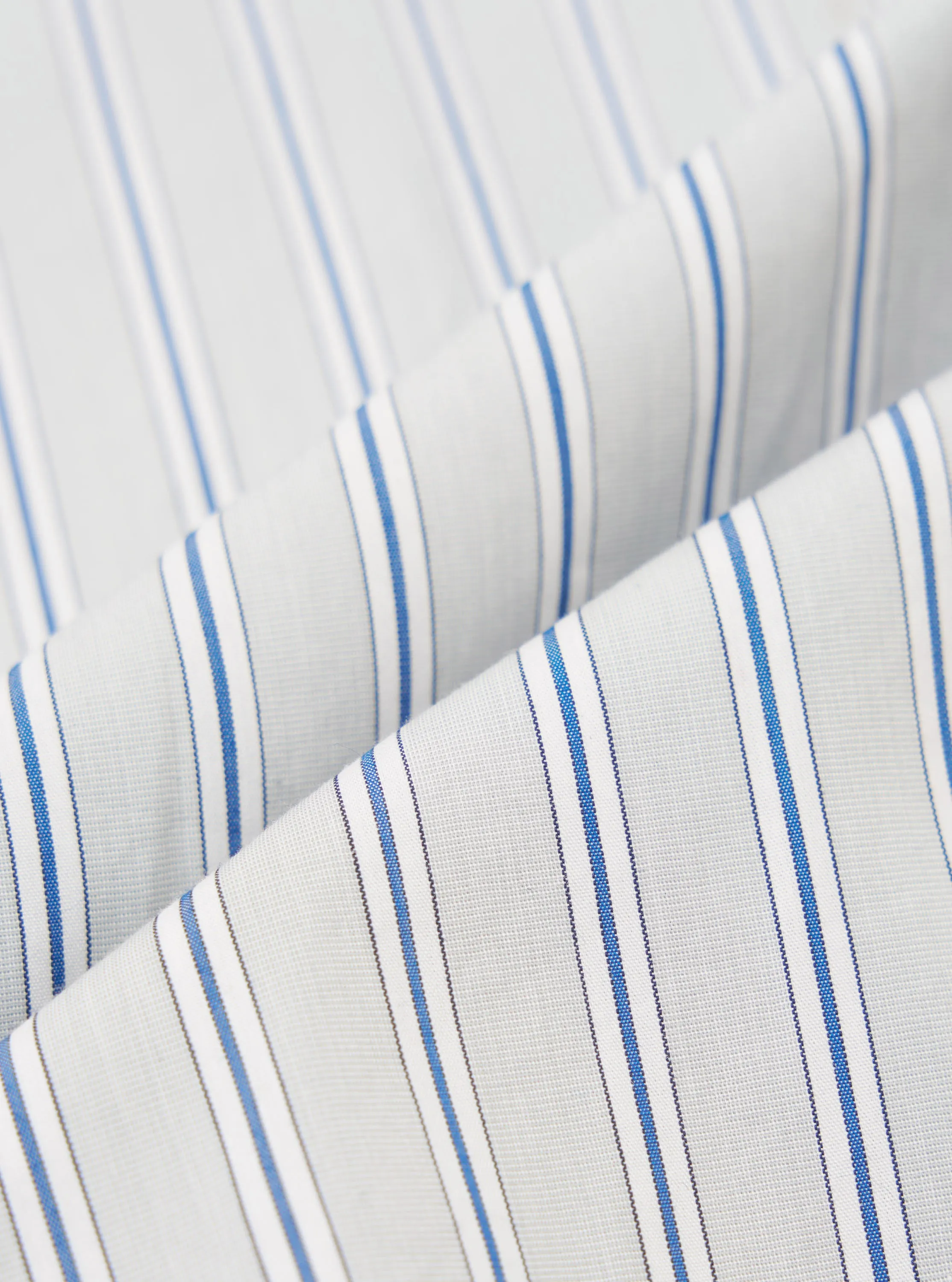 Grey Stripe Refab Compact Cotton Lucky Shirt sold by Universal Works product image thumbnail 2