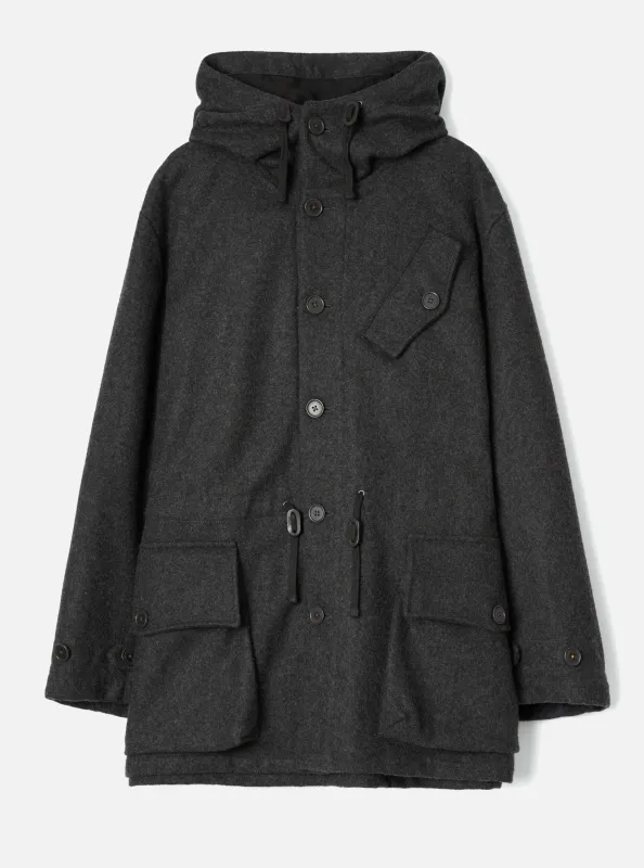 Grey Marl Mowbray Boston Parka made by Universal Works