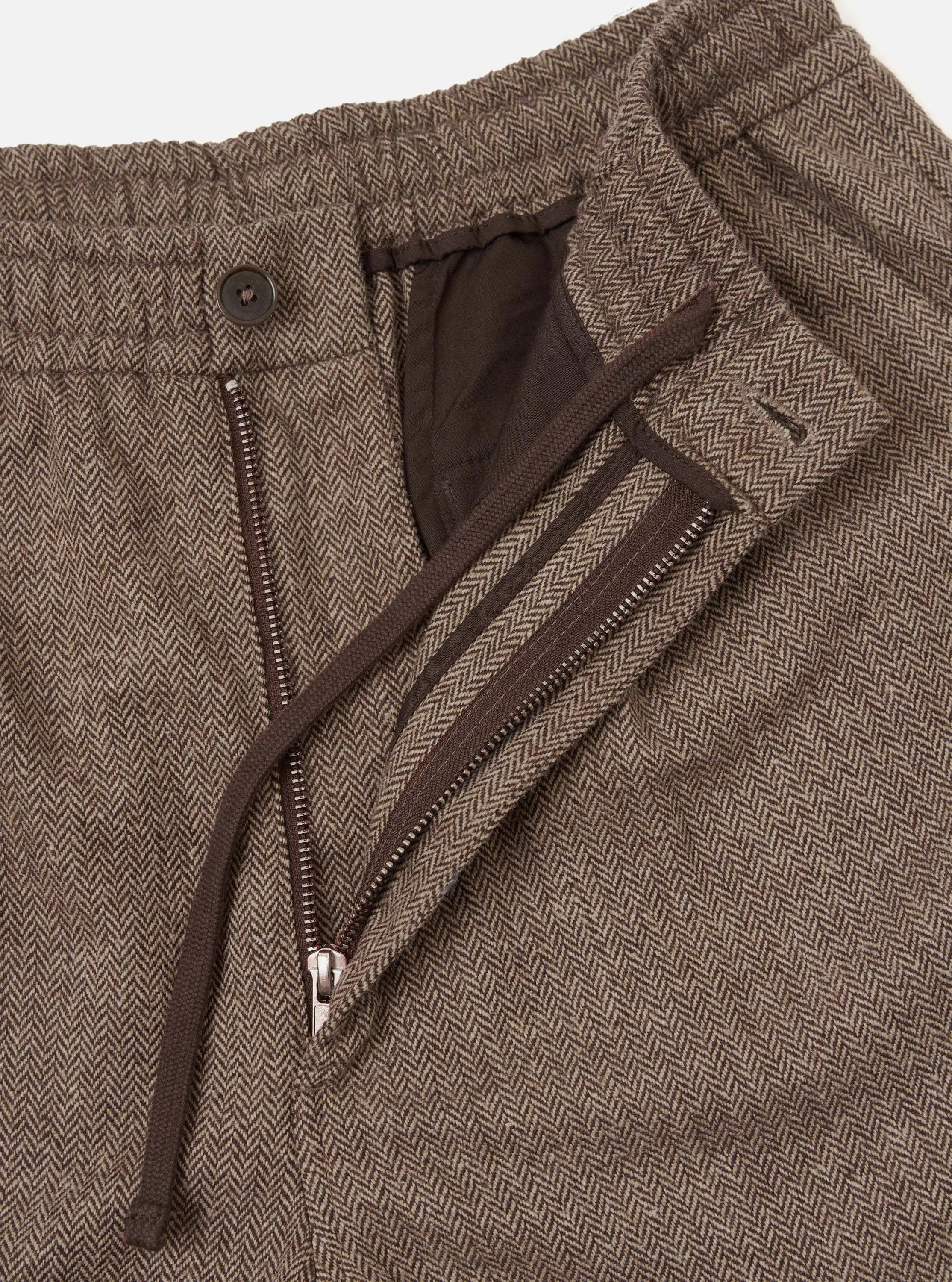 Brown Wool Herringbone Gillespie Pant sold by Universal Works product image thumbnail 4