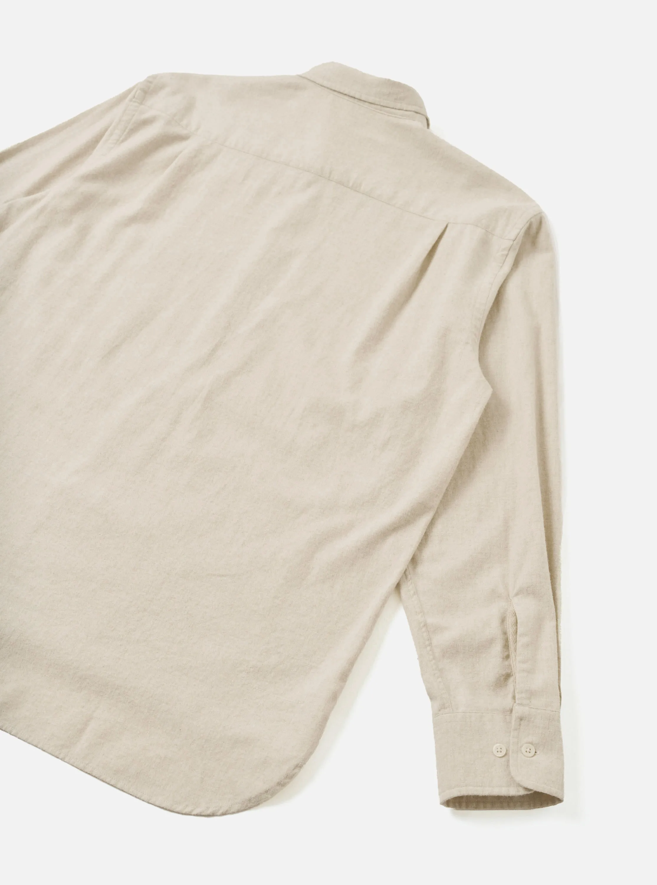 Ecru Brushed Flannel Square Pocket Shirt sold by Universal Works product image thumbnail 3
