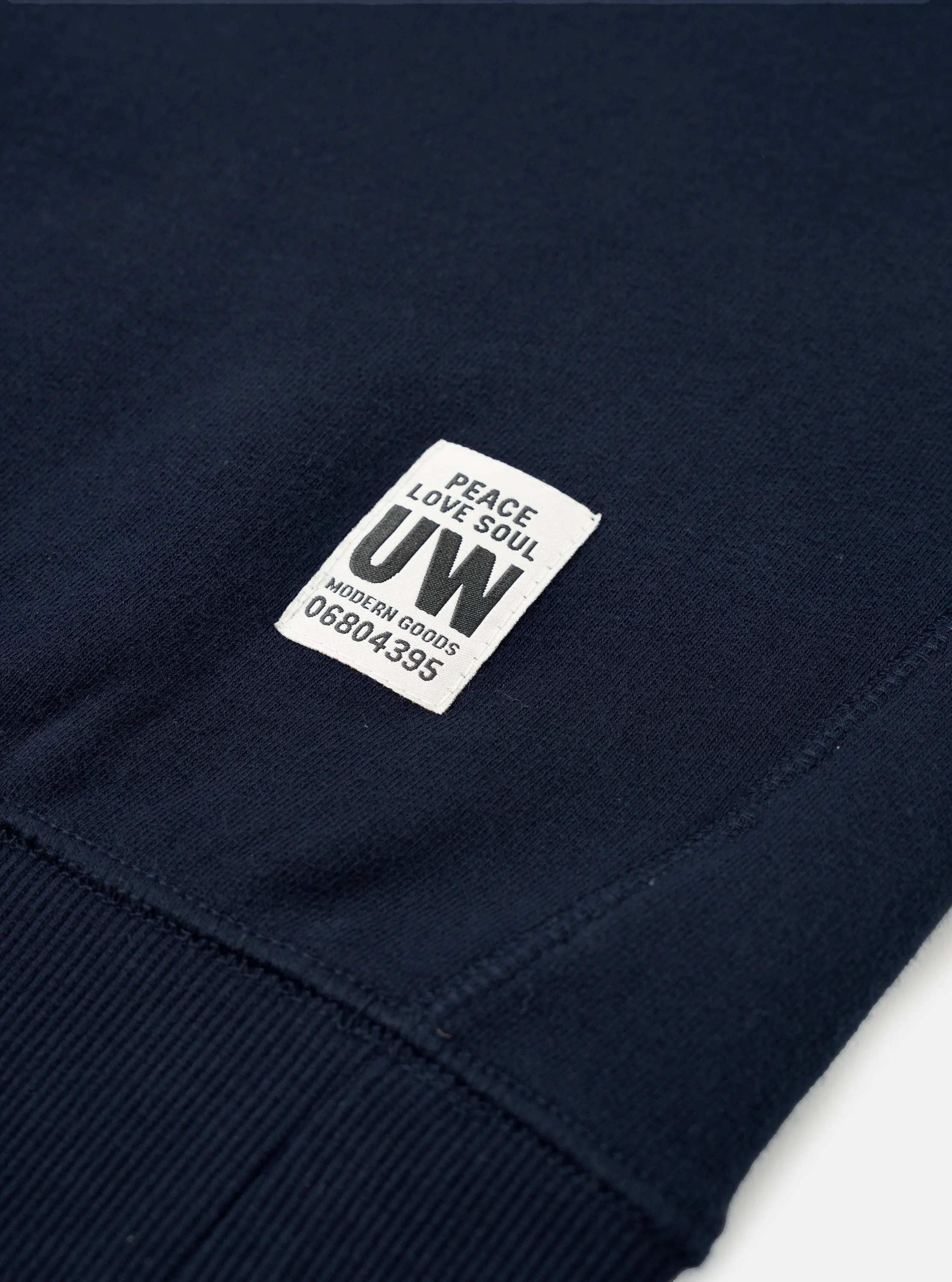 Navy Brush Back Sweat Core Sweatshirt sold by Universal Works product image thumbnail 4
