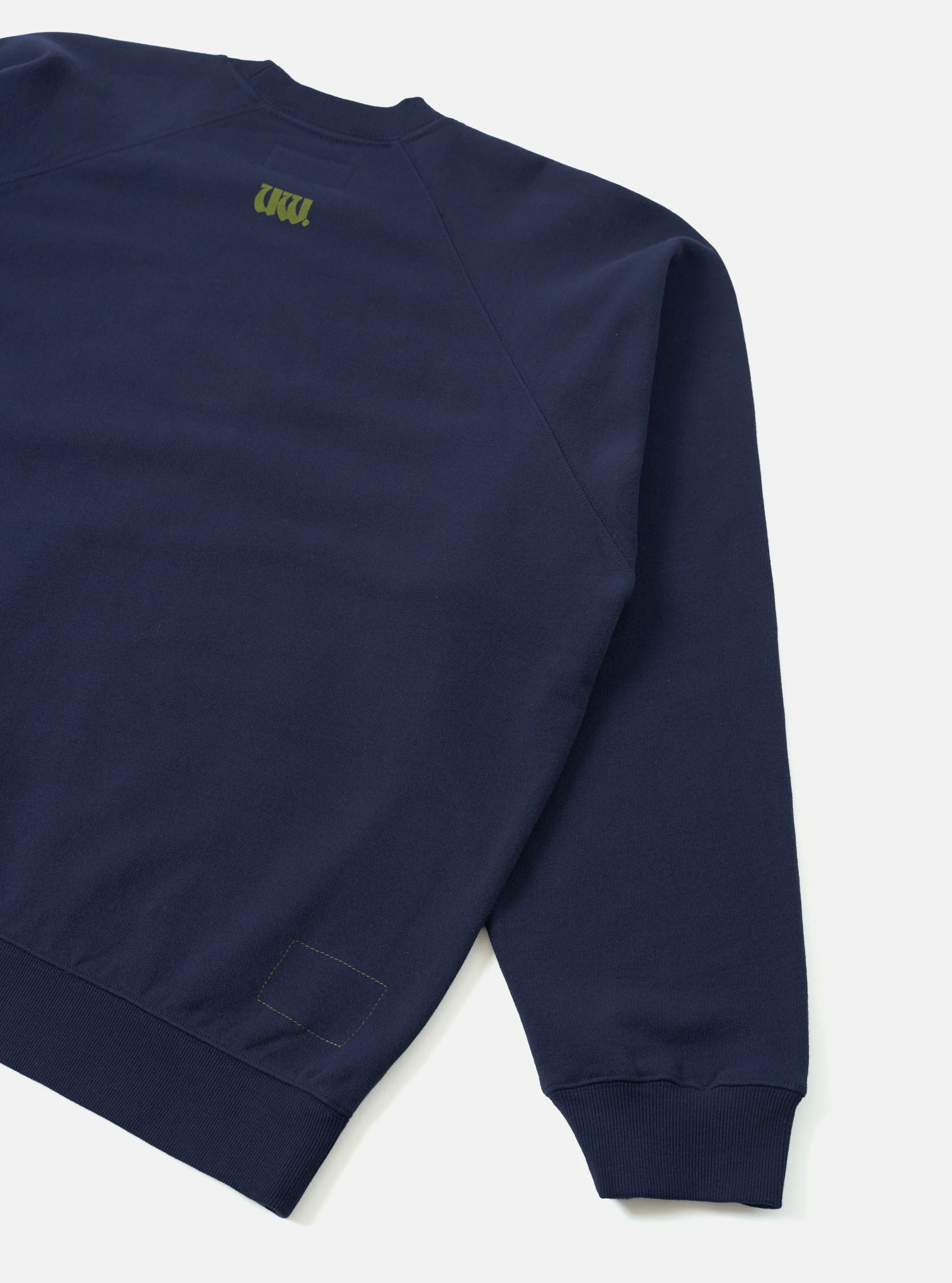 Navy Brush Back Sweat UW UW Print Raglan Sweatshirt sold by Universal Works product image thumbnail 3