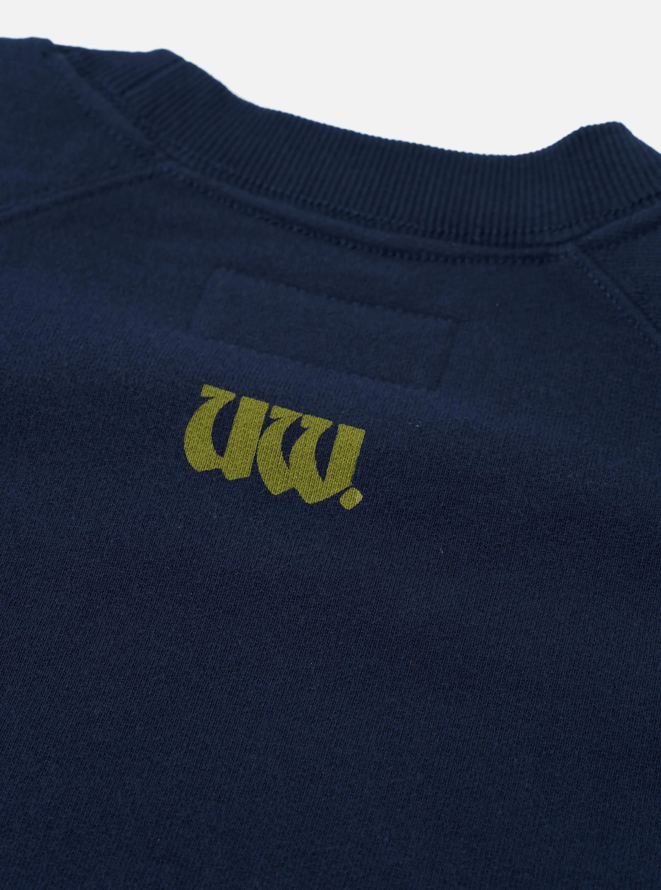 Navy Brush Back Sweat UW UW Print Raglan Sweatshirt sold by Universal Works product image thumbnail 4