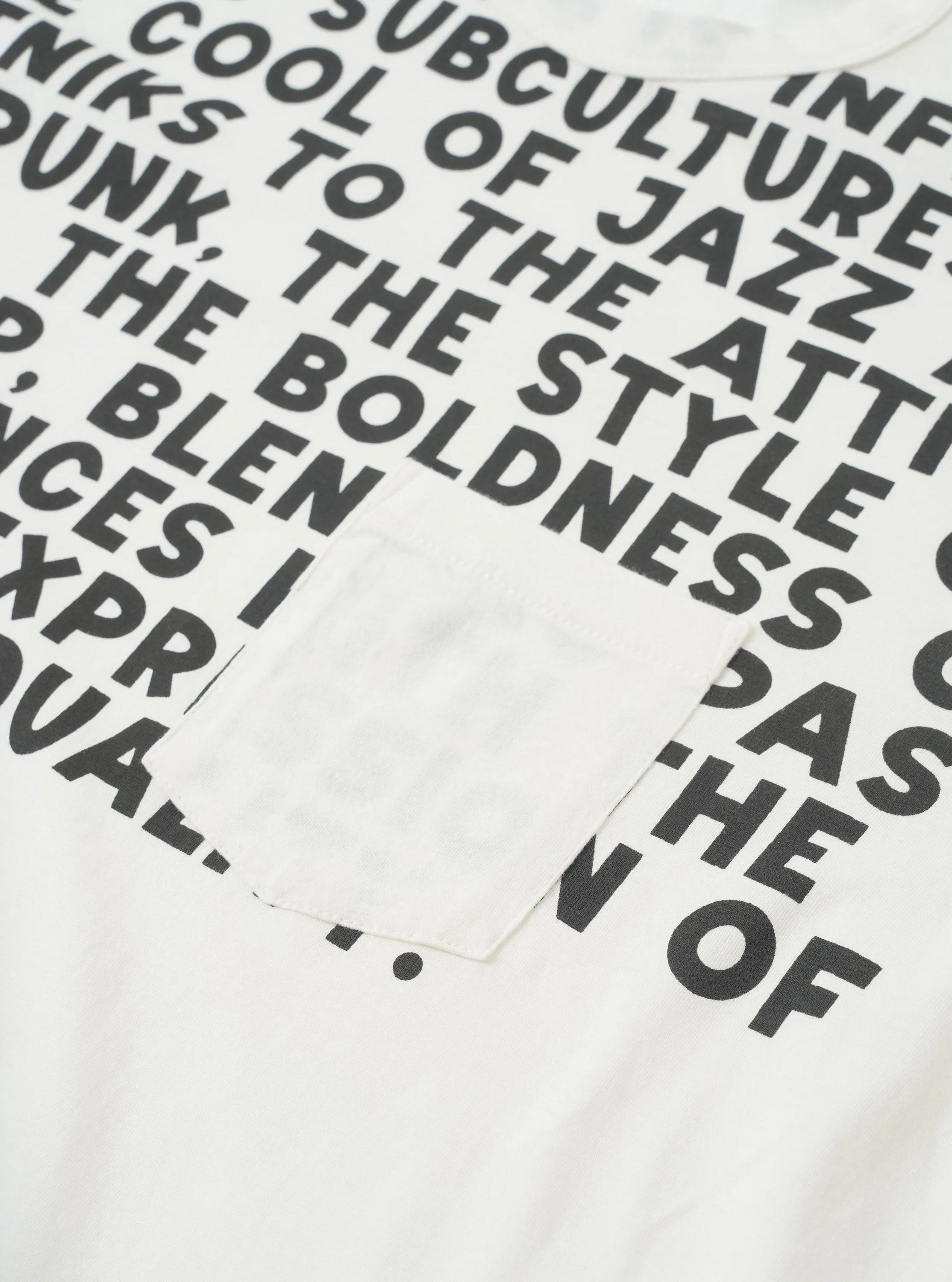 Ecru Single Jersey Jazz Cool Of Jazz Core Pocket Tee sold by Universal Works product image thumbnail 4