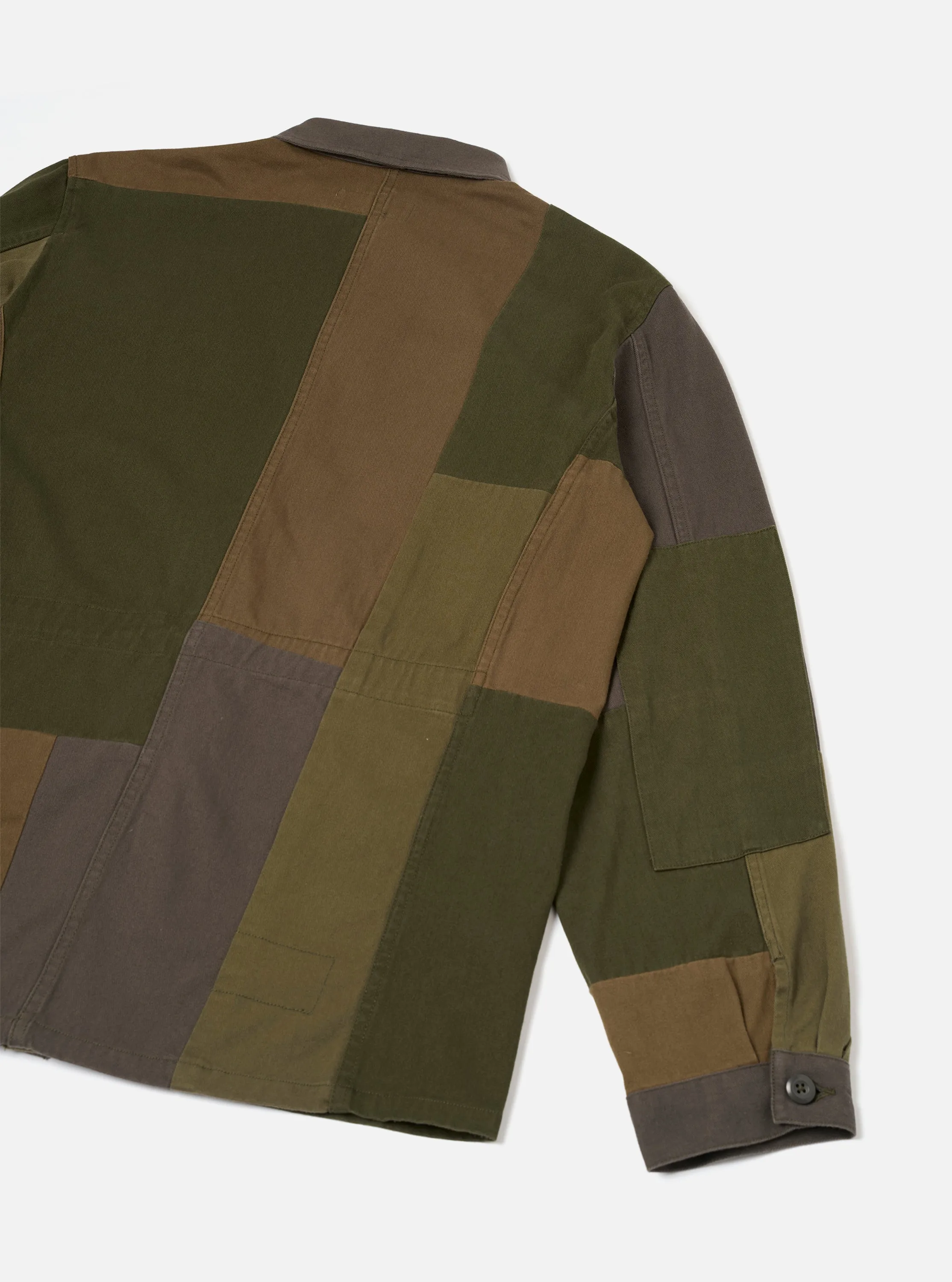 Olive Patchwork Twill MW Fatigue Jacket sold by Universal Works product image thumbnail 3