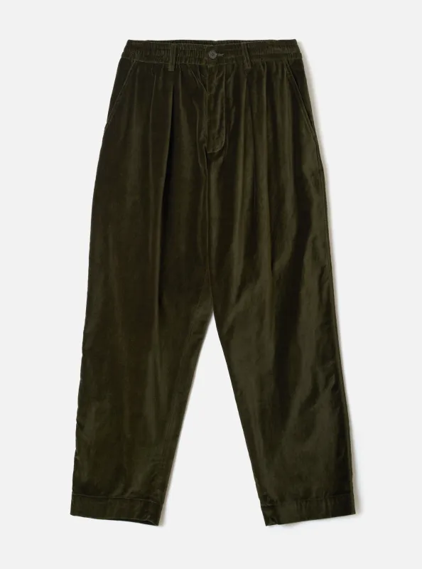 Olive CPH Velvet Oxford Pant made by Universal Works