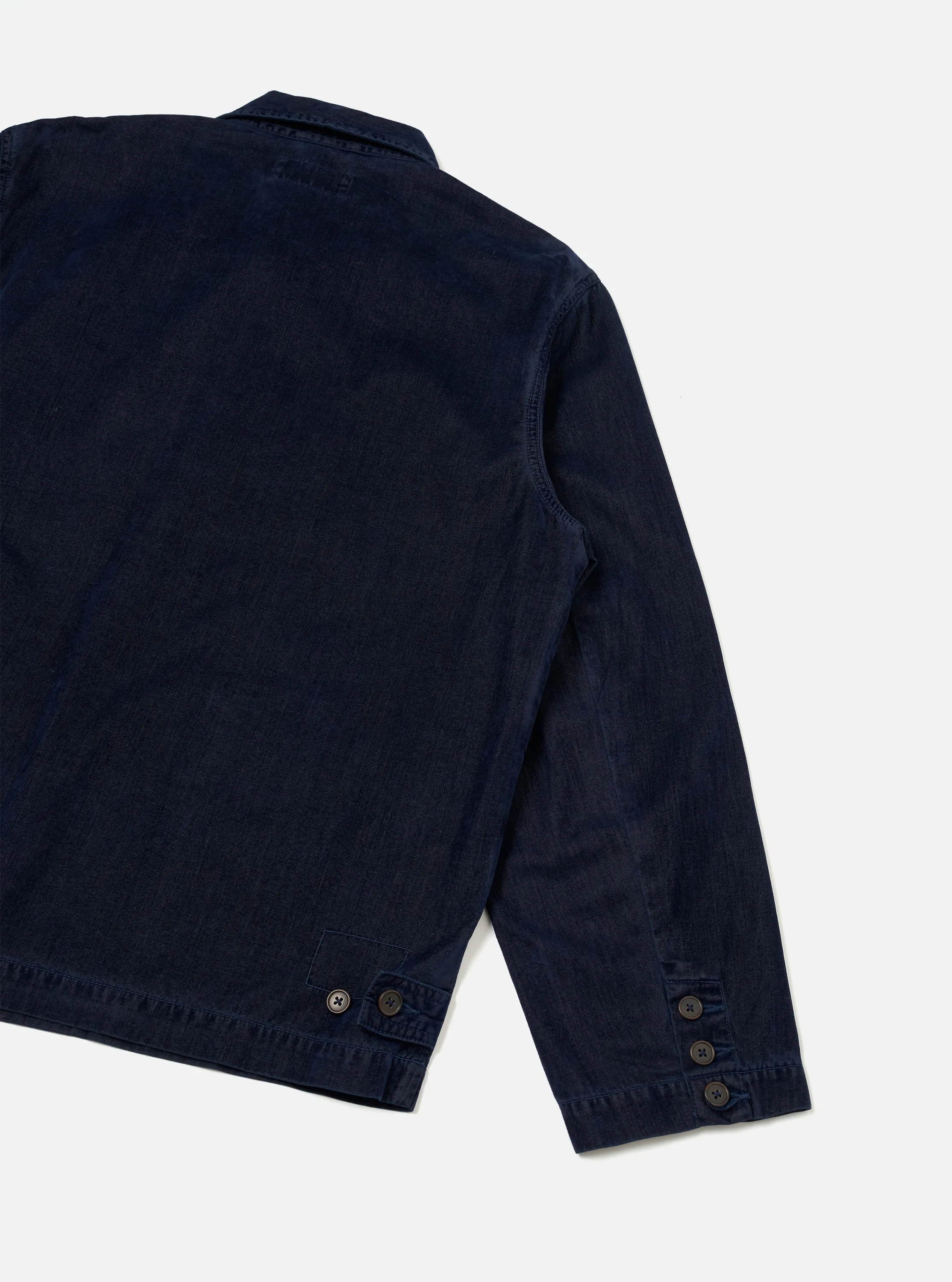 Navy Flock Chambray Warmus Jacket sold by Universal Works product image thumbnail 3