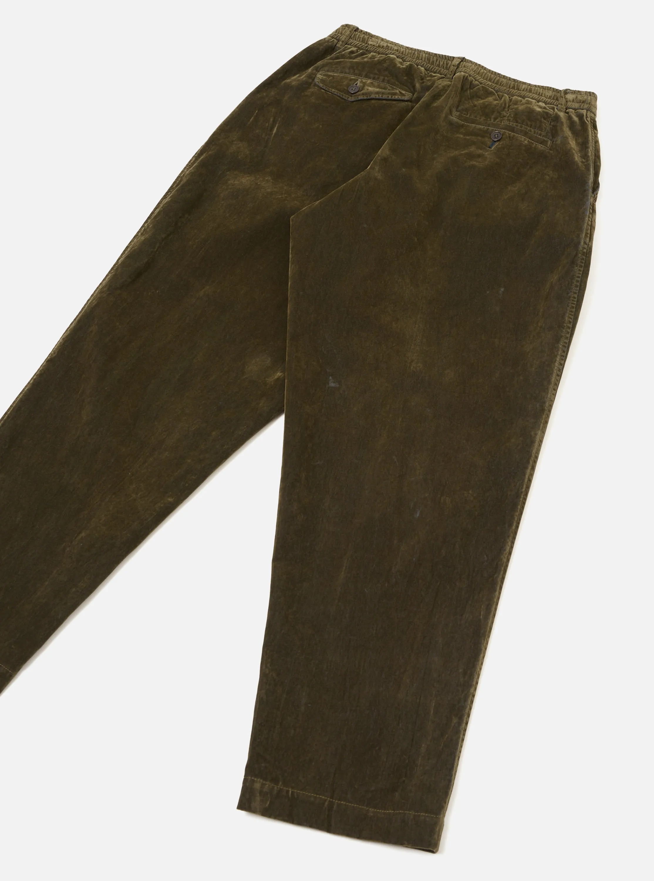 Olive Flock Chambray Pleated Track Pant sold by Universal Works product image thumbnail 3