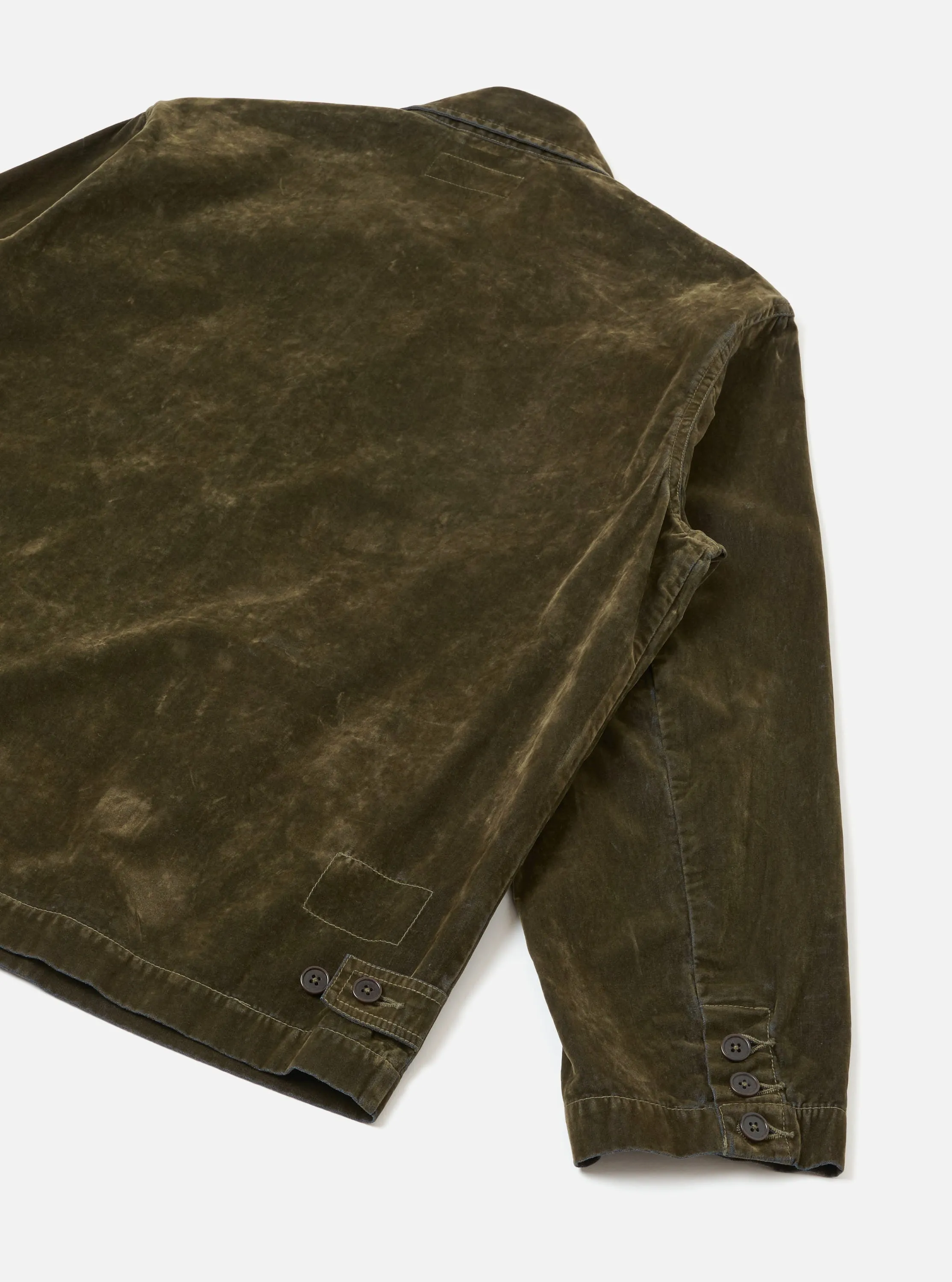 Olive Flock Chambray Warmus Jacket sold by Universal Works product image thumbnail 3