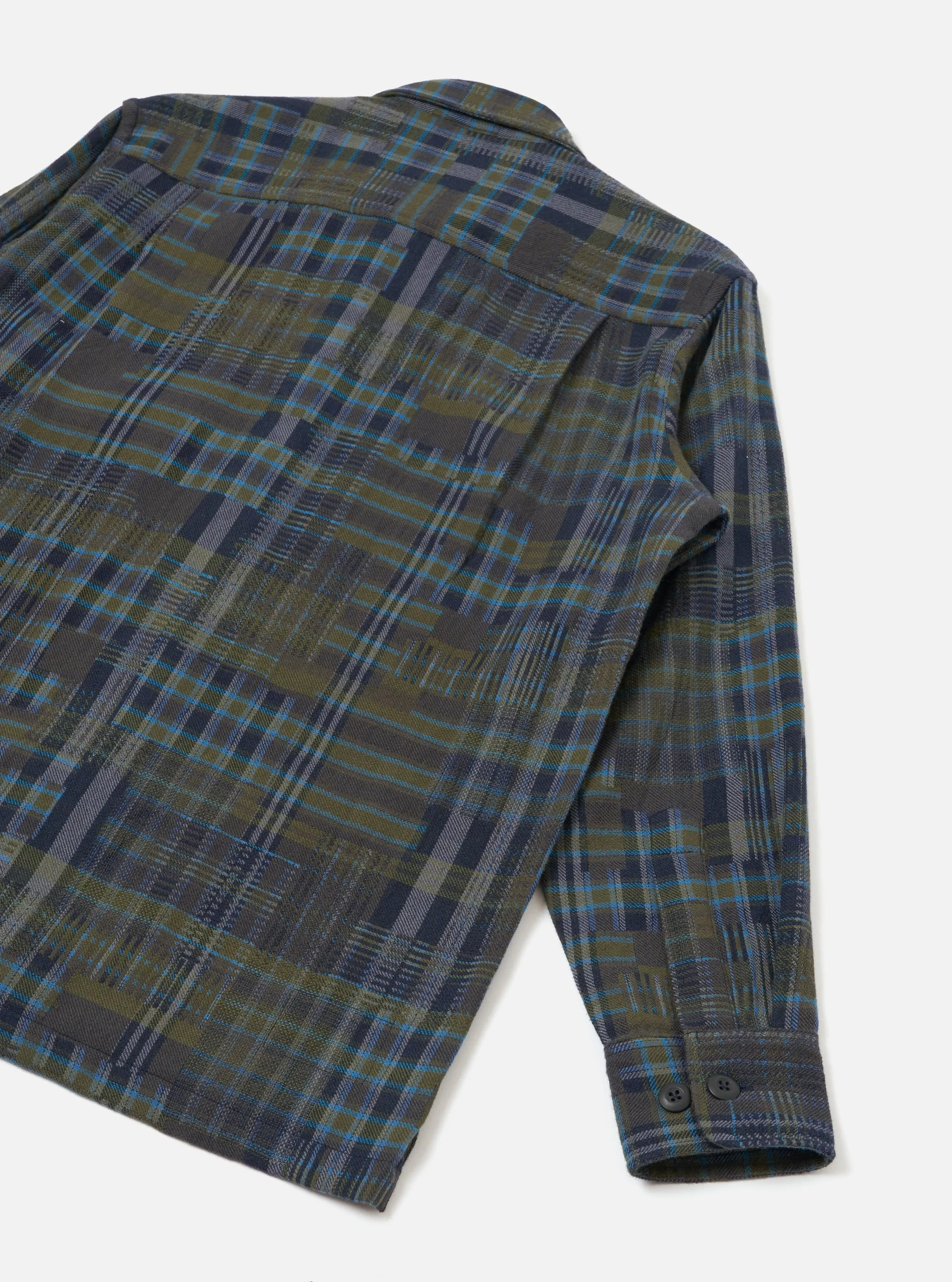 Olive Shadows Check Fatigue Shirt sold by Universal Works product image thumbnail 3