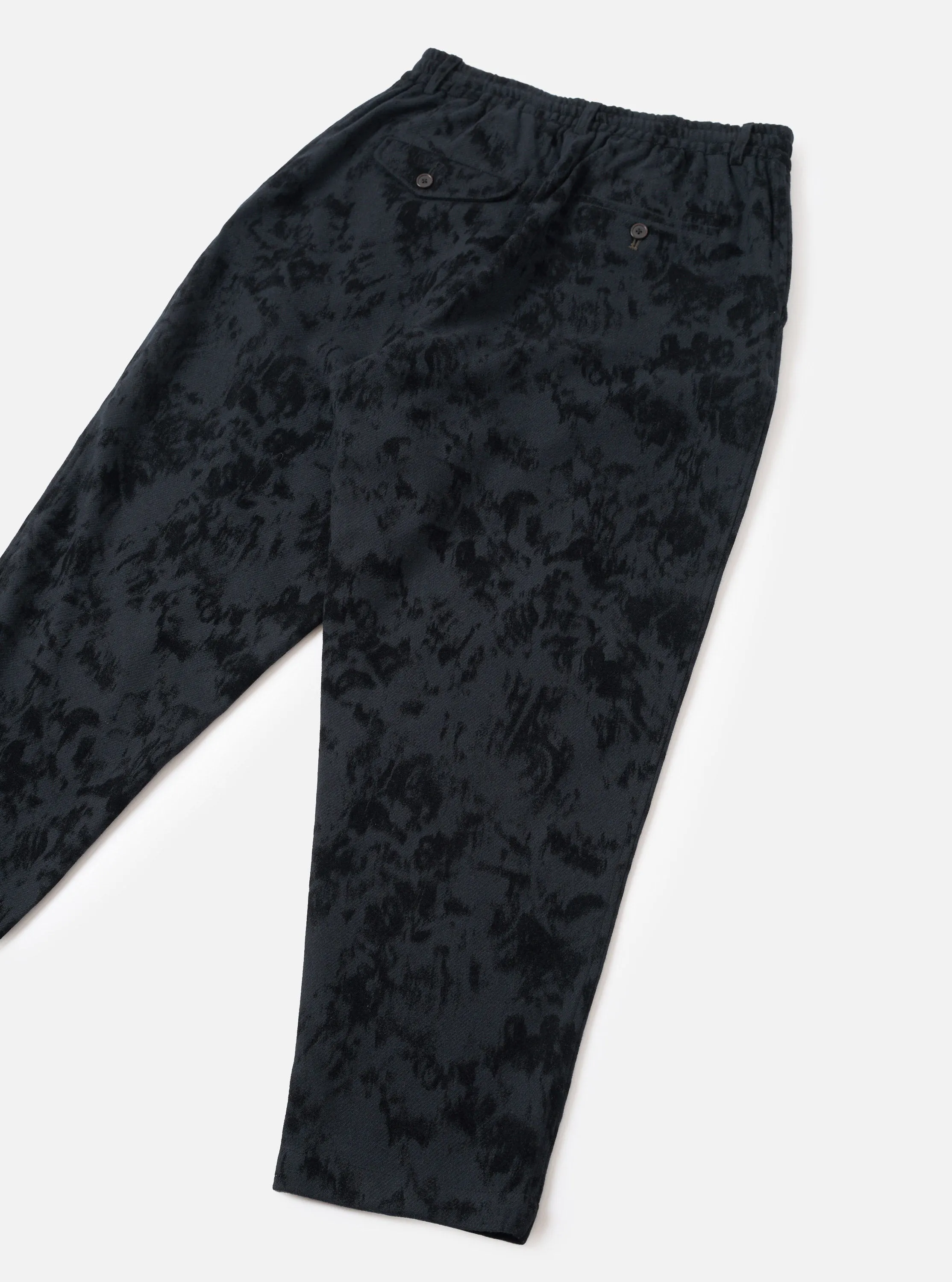 Black Be Bop Wool Mix Pleated Track Pant sold by Universal Works product image thumbnail 3
