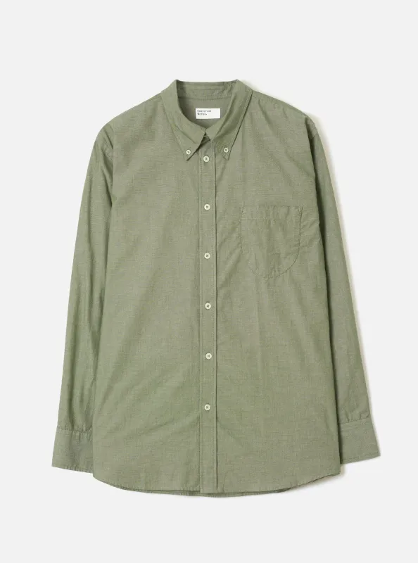 Olive Prince Chambray Daybrook Shirt made by Universal Works