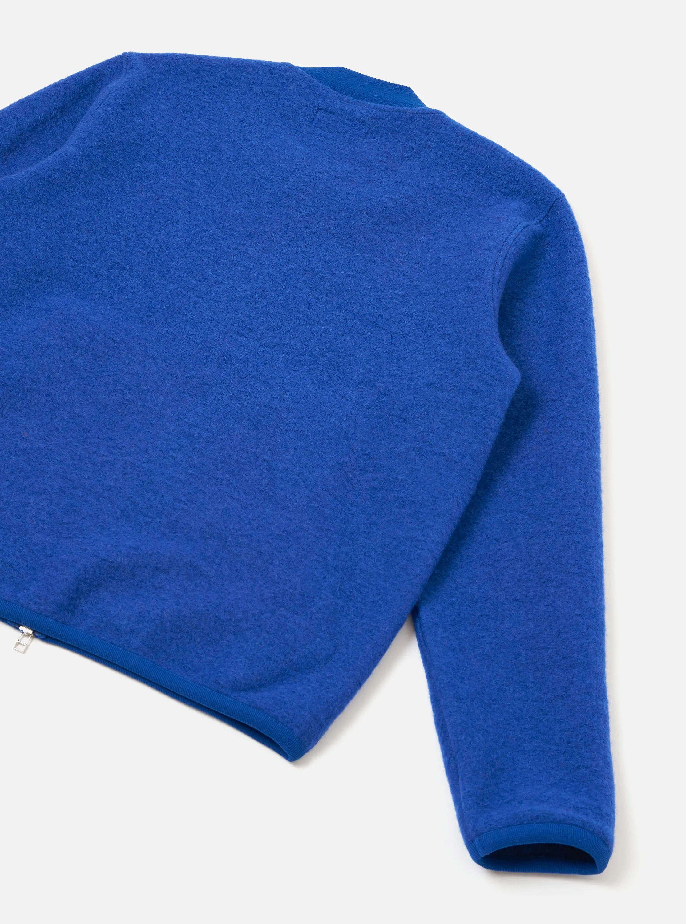 Blue Wool Fleece Zip Bomber Jacket sold by Universal Works product image thumbnail 3