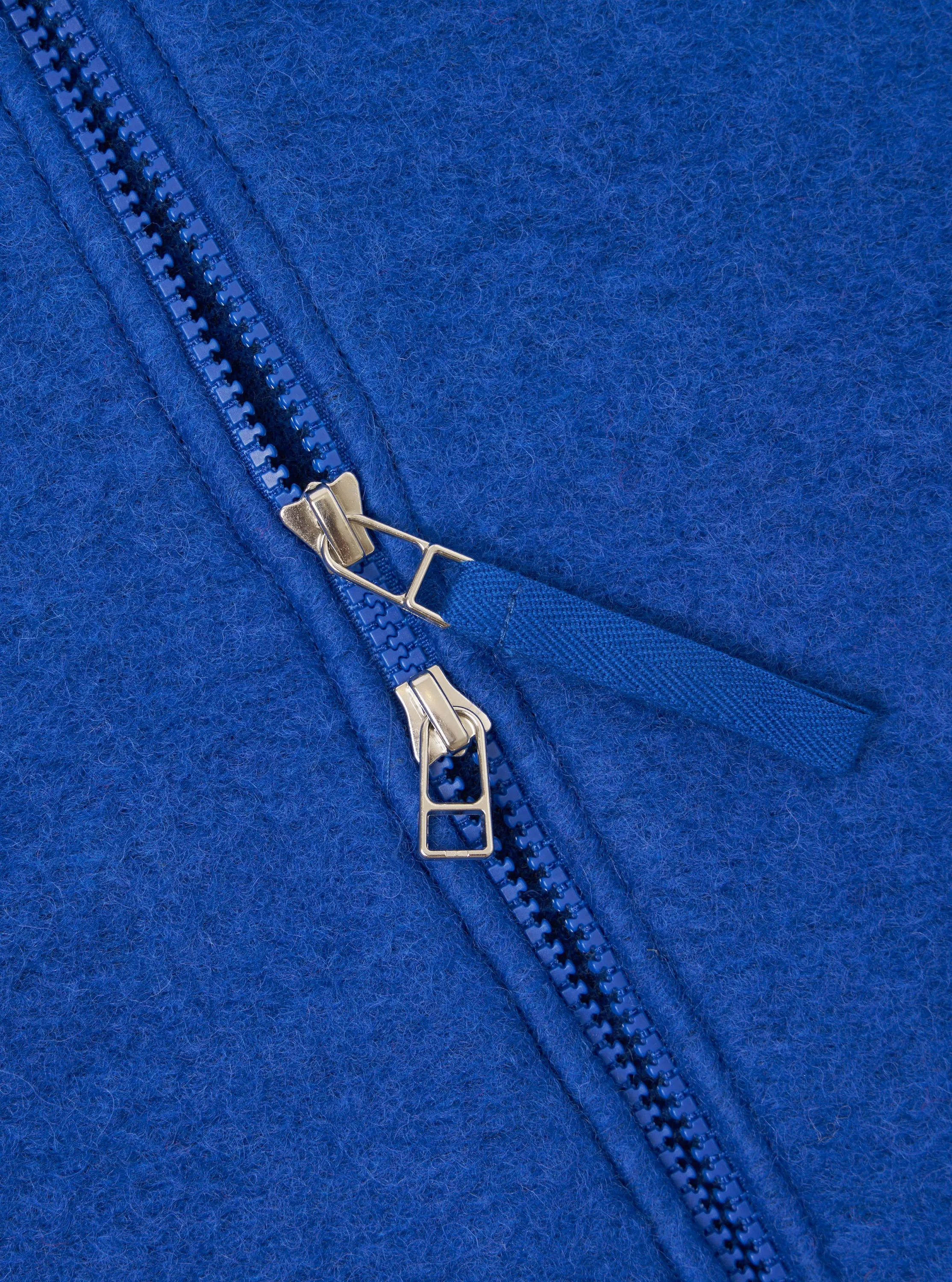 Blue Wool Fleece Zip Bomber Jacket sold by Universal Works product image thumbnail 4