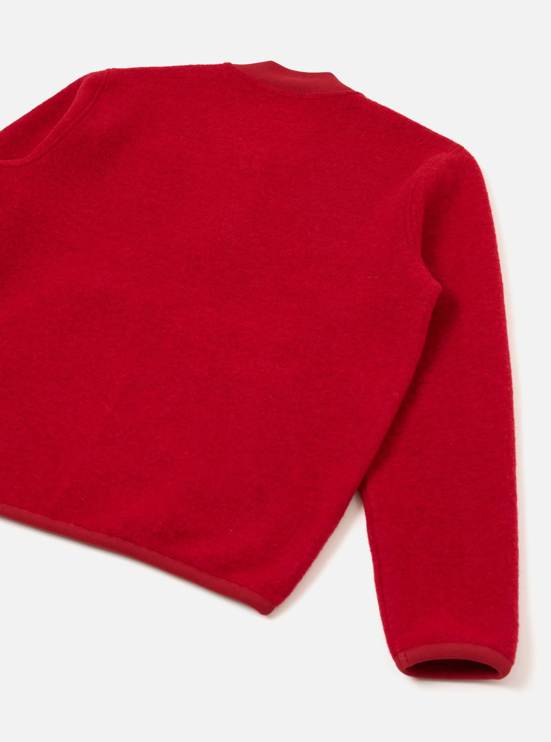 Scarlet Wool Fleece Zip Bomber Jacket sold by Universal Works product image thumbnail 3