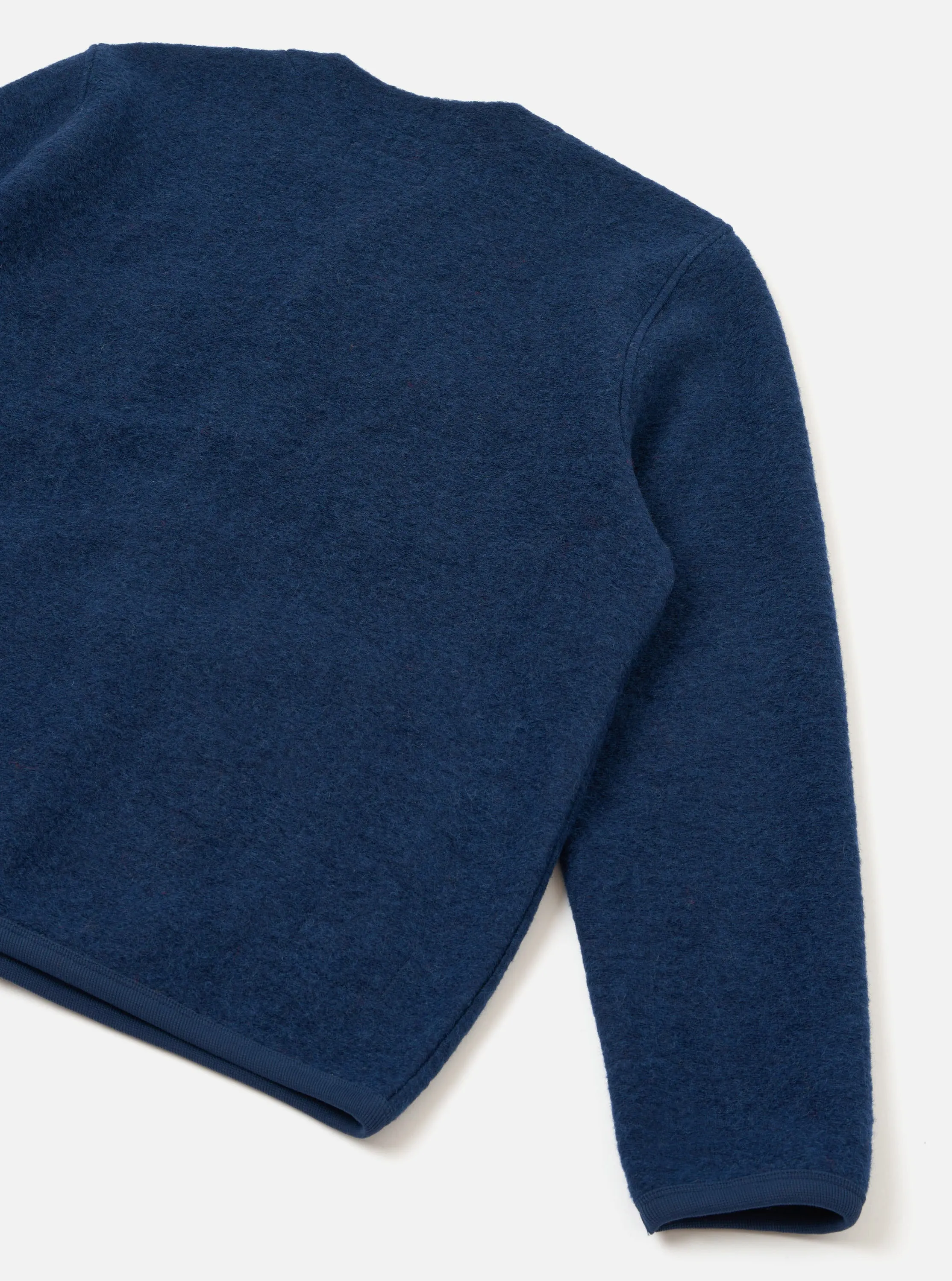 Indigo Wool Fleece Cardigan sold by Universal Works product image thumbnail 3
