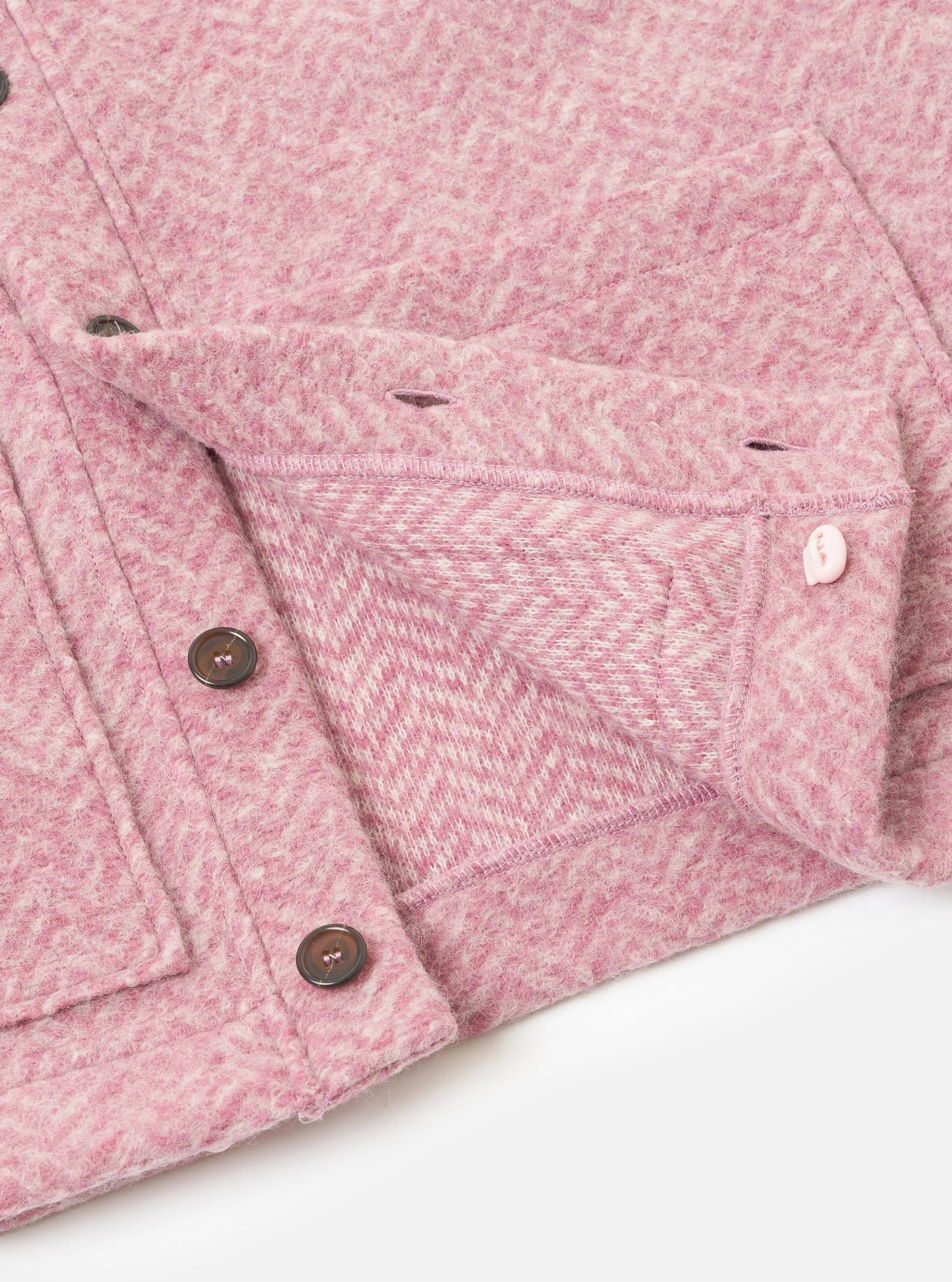 Pink Raven Fleece Advance Cardigan sold by Universal Works product image thumbnail 4