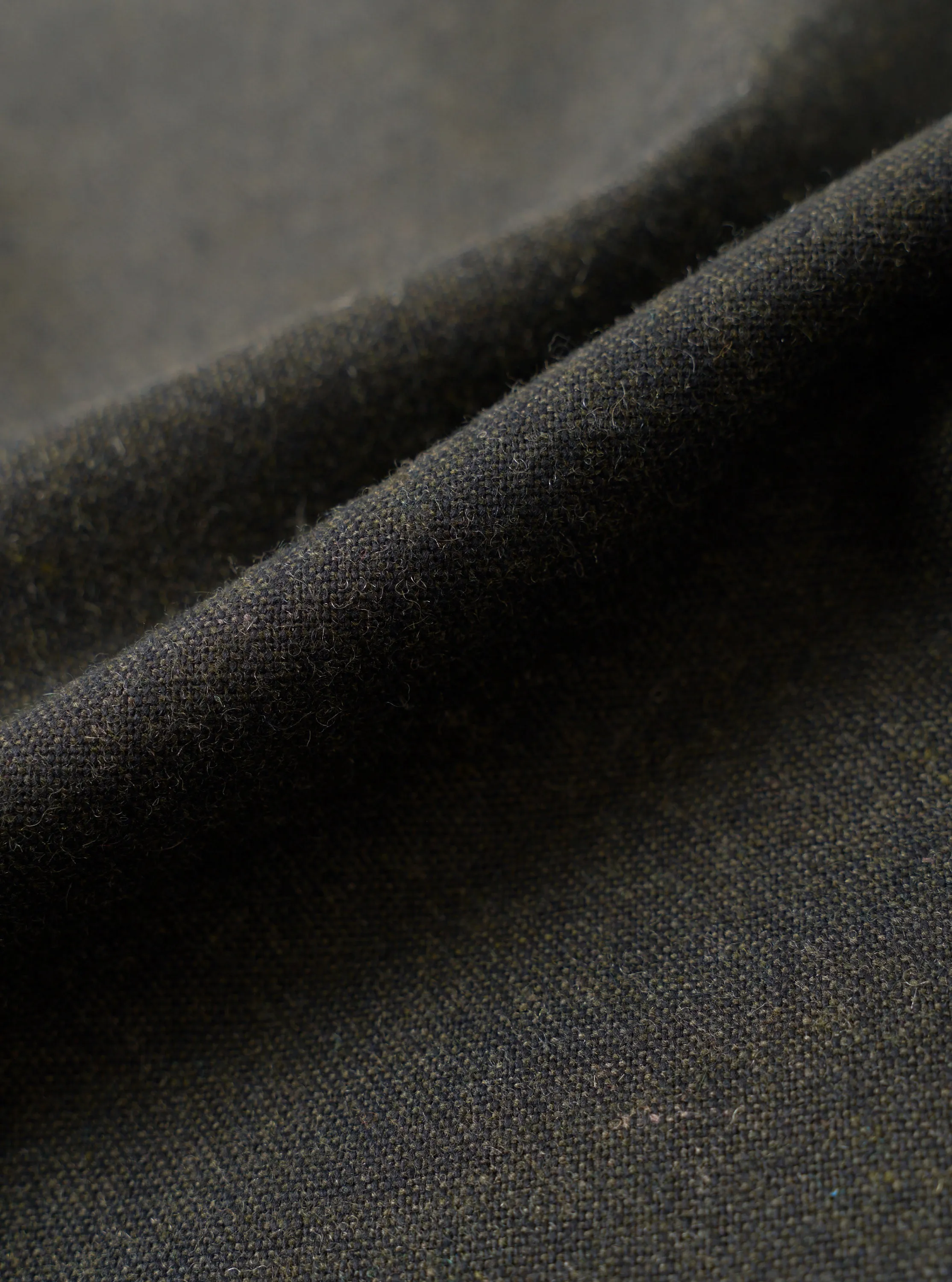 Olive Recycled Italian Tweed Pleated Track Pant sold by Universal Works product image thumbnail 2