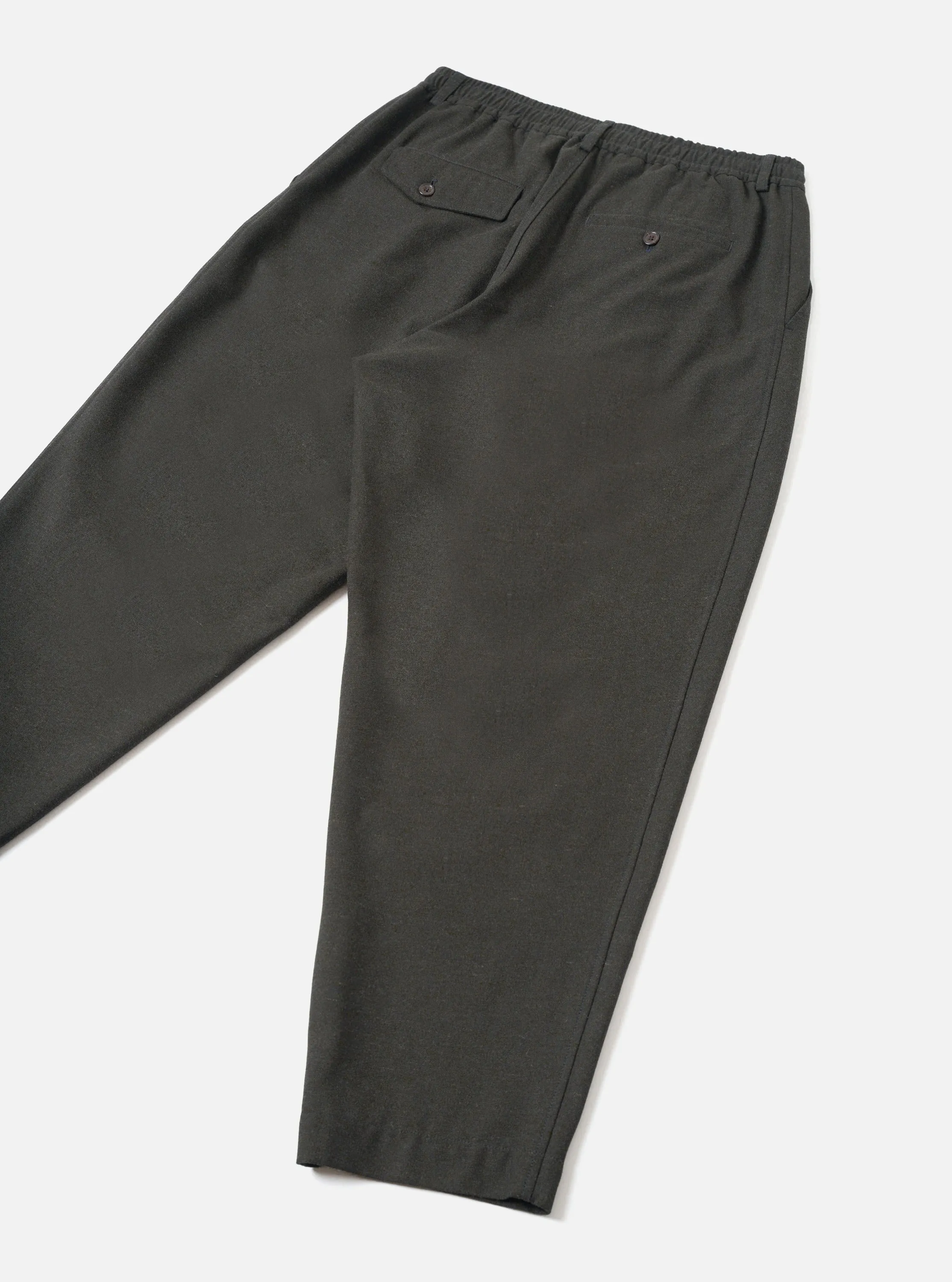 Olive Recycled Italian Tweed Pleated Track Pant sold by Universal Works product image thumbnail 3