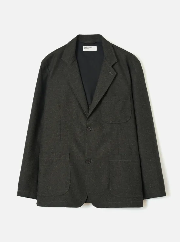 Olive Recycled Italian Tweed Two Button Jacket made by Universal Works