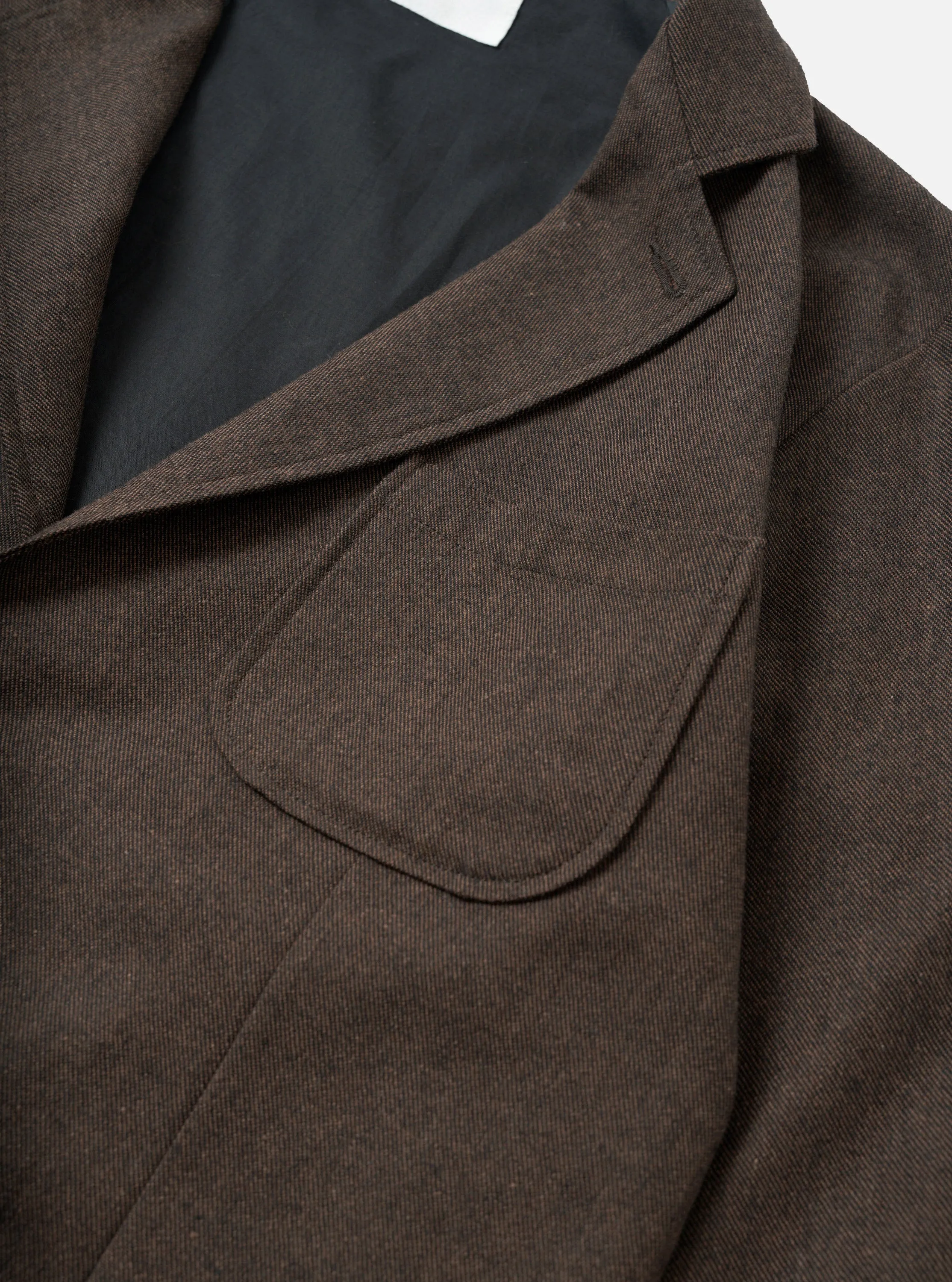 Brown Recycled Italian Tweed Two Button Jacket sold by Universal Works product image thumbnail 4