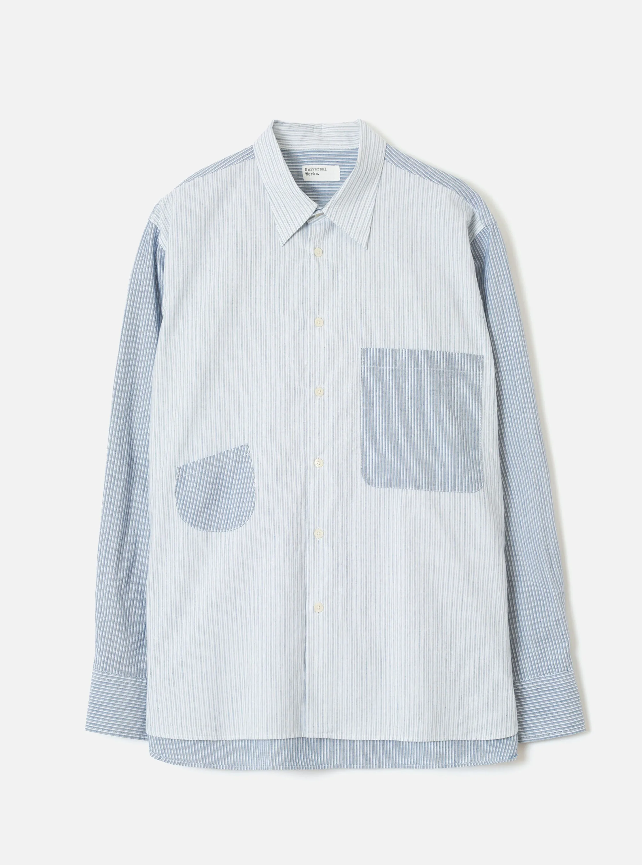 Mix Stripes WM Station Shirt sold by Universal Works