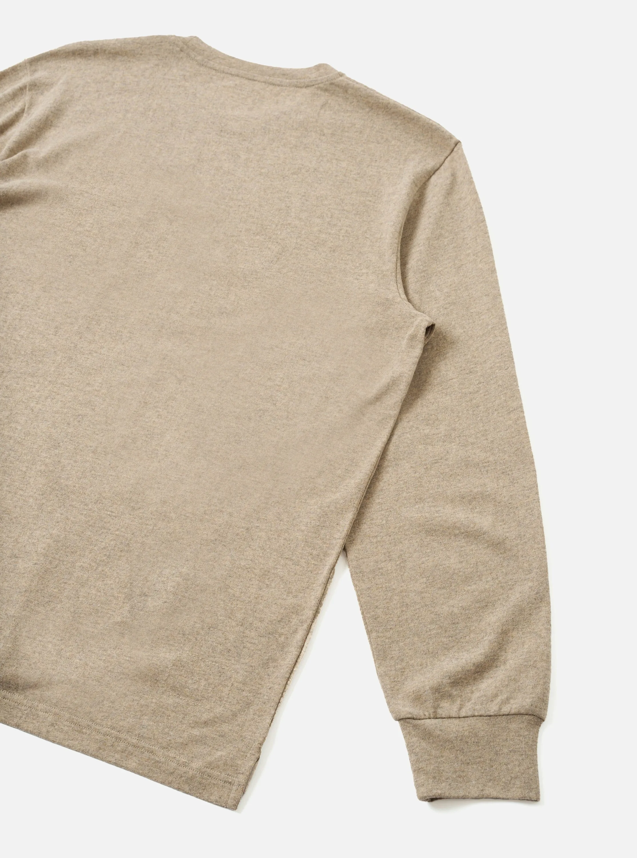Dark Sand Recycled Wool Mix SJ L/S Pocket Tee sold by Universal Works product image thumbnail 3