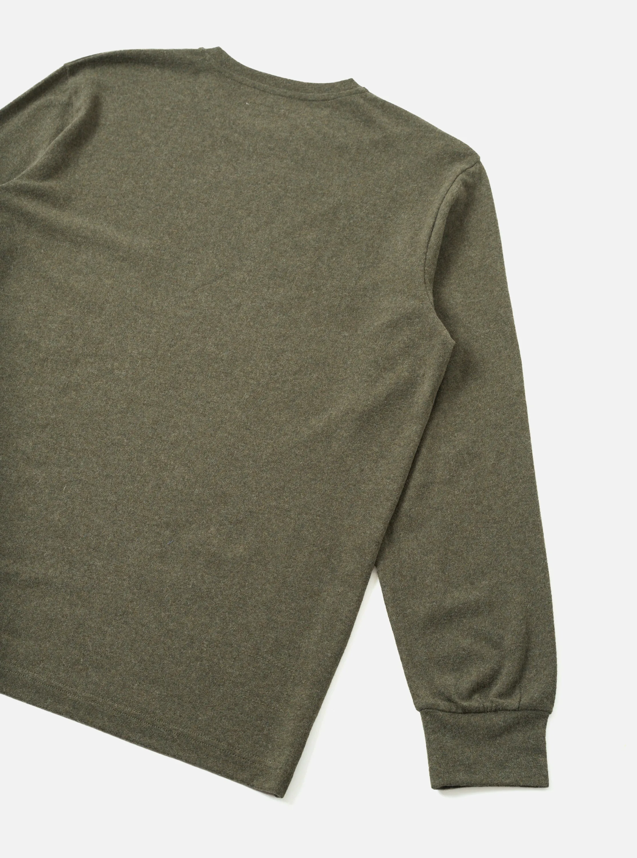 Olive Recycled Wool Mix SJ L/S Pocket Tee sold by Universal Works product image thumbnail 3