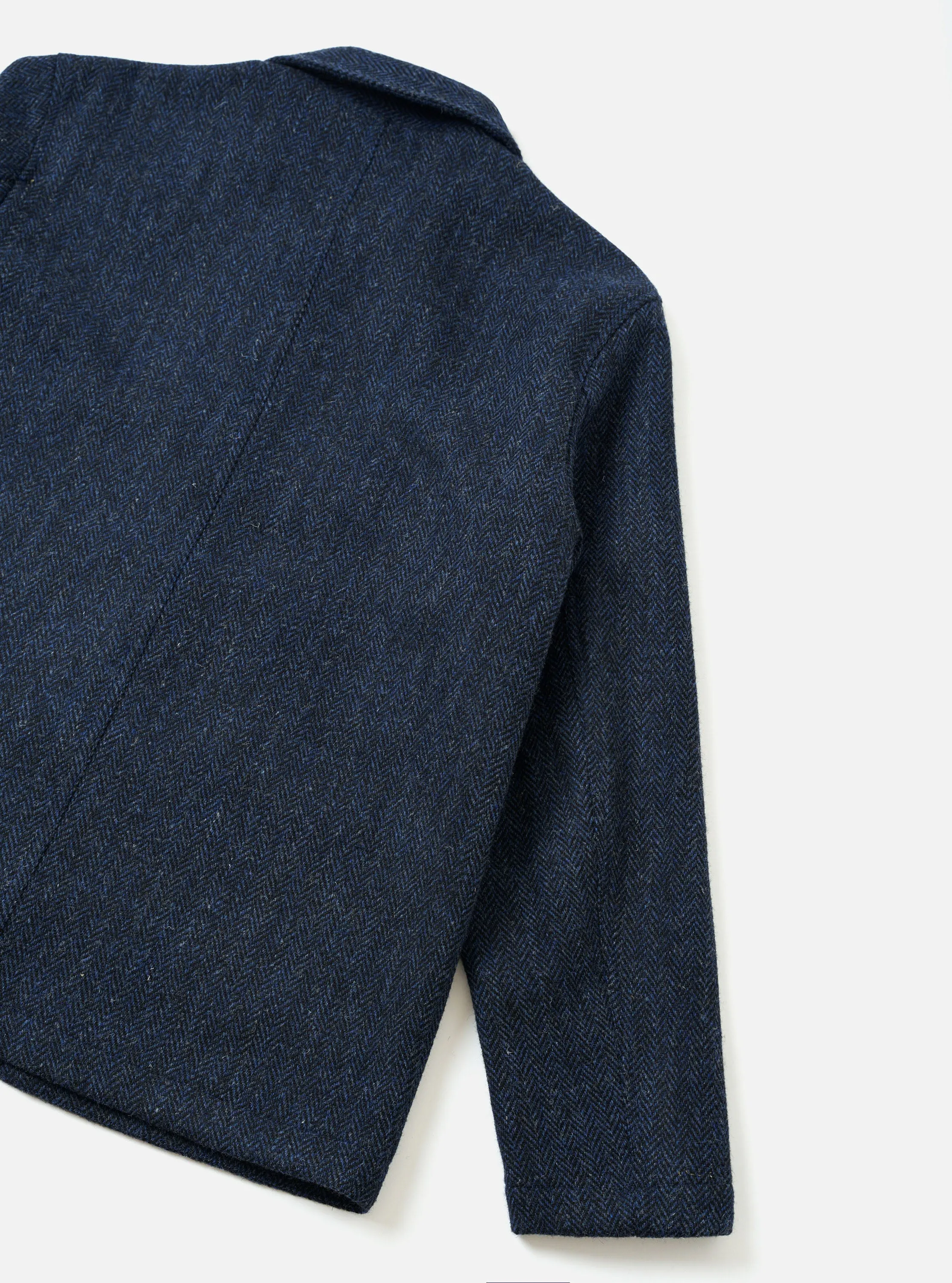 Blue/Black Harris Tweed OG Bakers Chore Jacket sold by Universal Works product image thumbnail 3