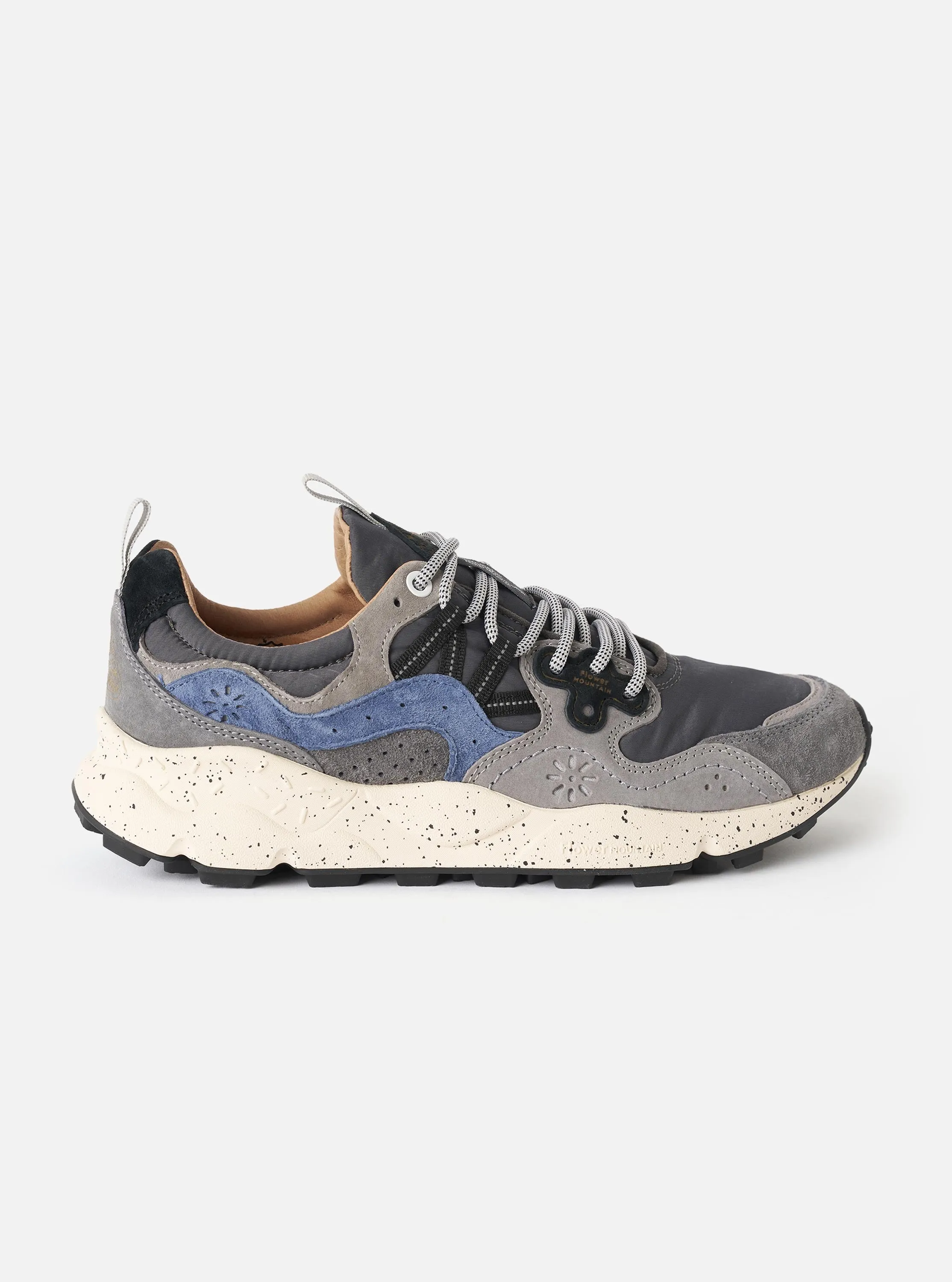 Flower Mountain Dark Grey/Grey/Navy Suede/Nylon Yamano 3 Man sold by Universal Works