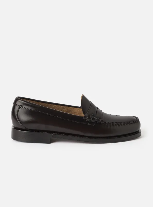 G.H.Bass Chocolate Leather Weejuns Heritage Larson Moc Penny Loafer made by G.H.BASS