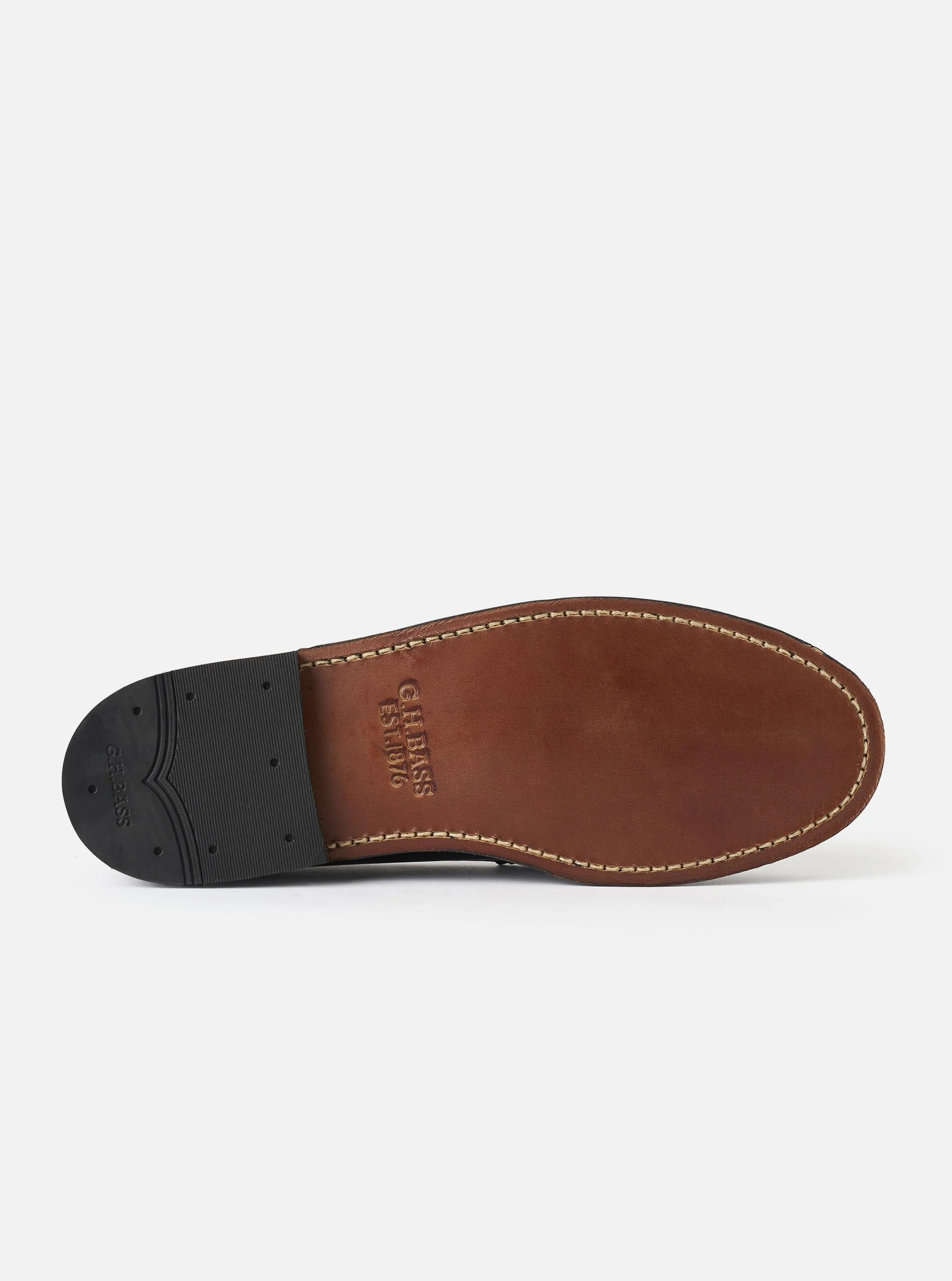 G.H.Bass Black Leather Weejuns Heritage Larson Moc Penny Loafer sold by Universal Works product image thumbnail 5