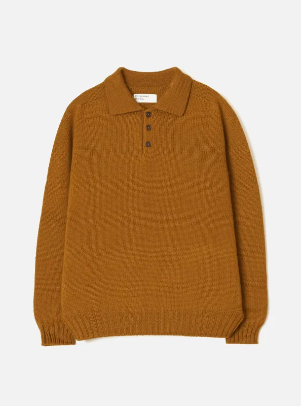 Gold Shetland Wild Curtis Sweater made by Universal Works