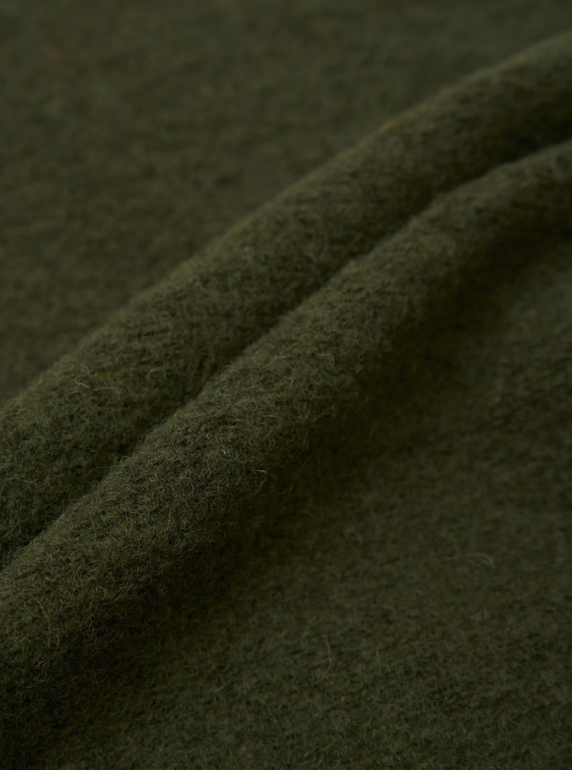 Olive Wool Fleece Zip Liner Jacket sold by Universal Works product image thumbnail 4