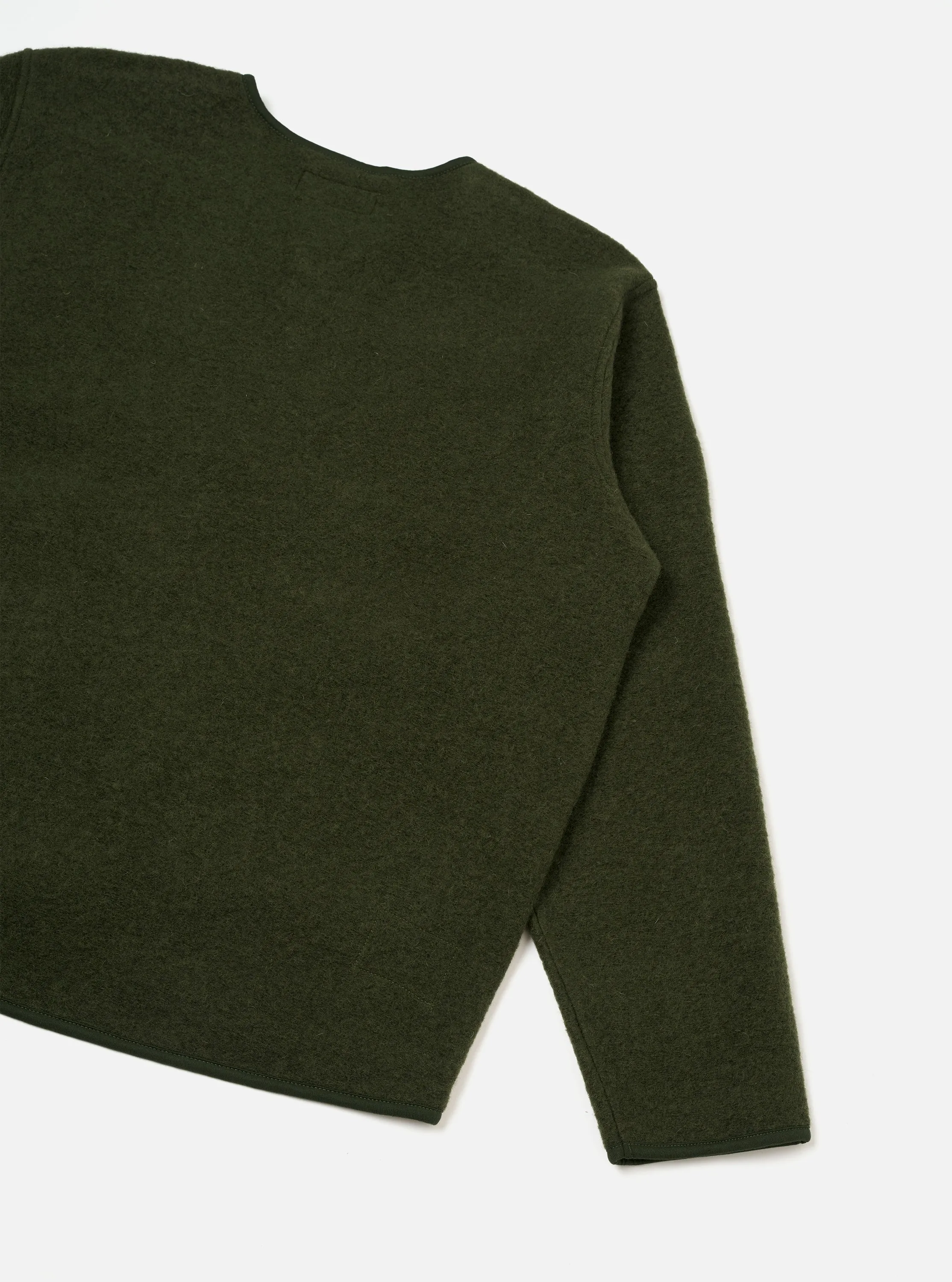 Olive Wool Fleece Zip Liner Jacket sold by Universal Works product image thumbnail 5