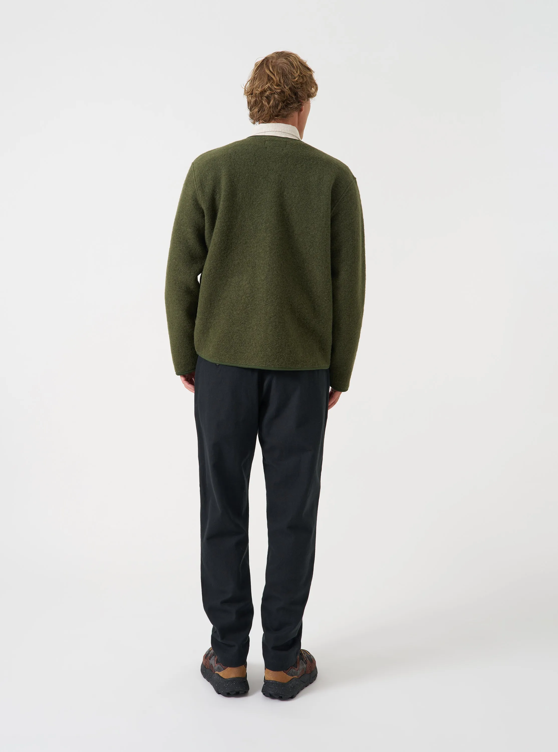 Olive Wool Fleece Zip Liner Jacket sold by Universal Works product image thumbnail 3