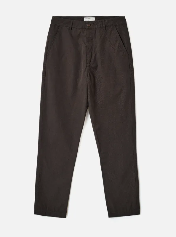 Brown Micro Canvas Military Chino made by Universal Works